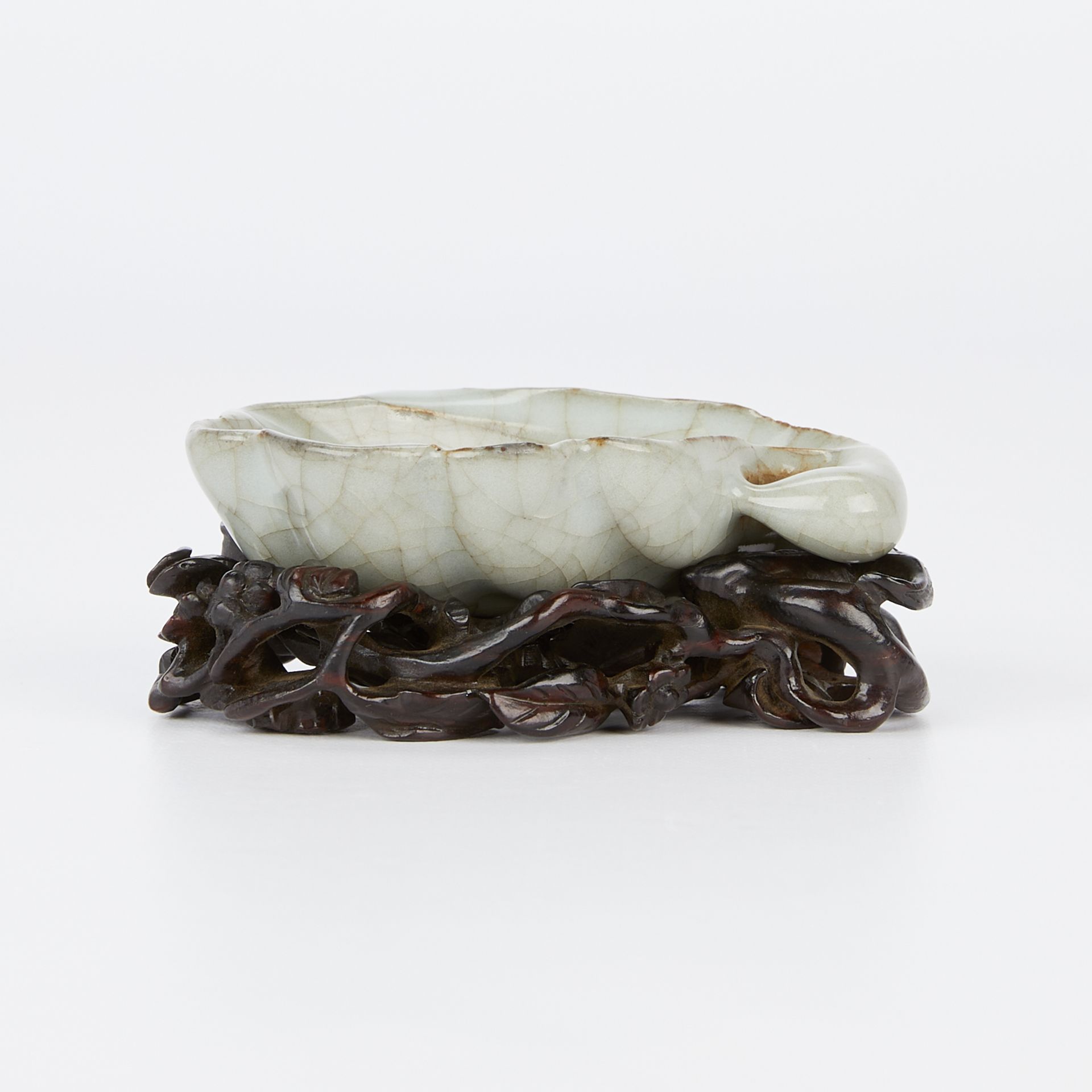 Chinese Ceramic Shell w/ Stand - Image 4 of 11