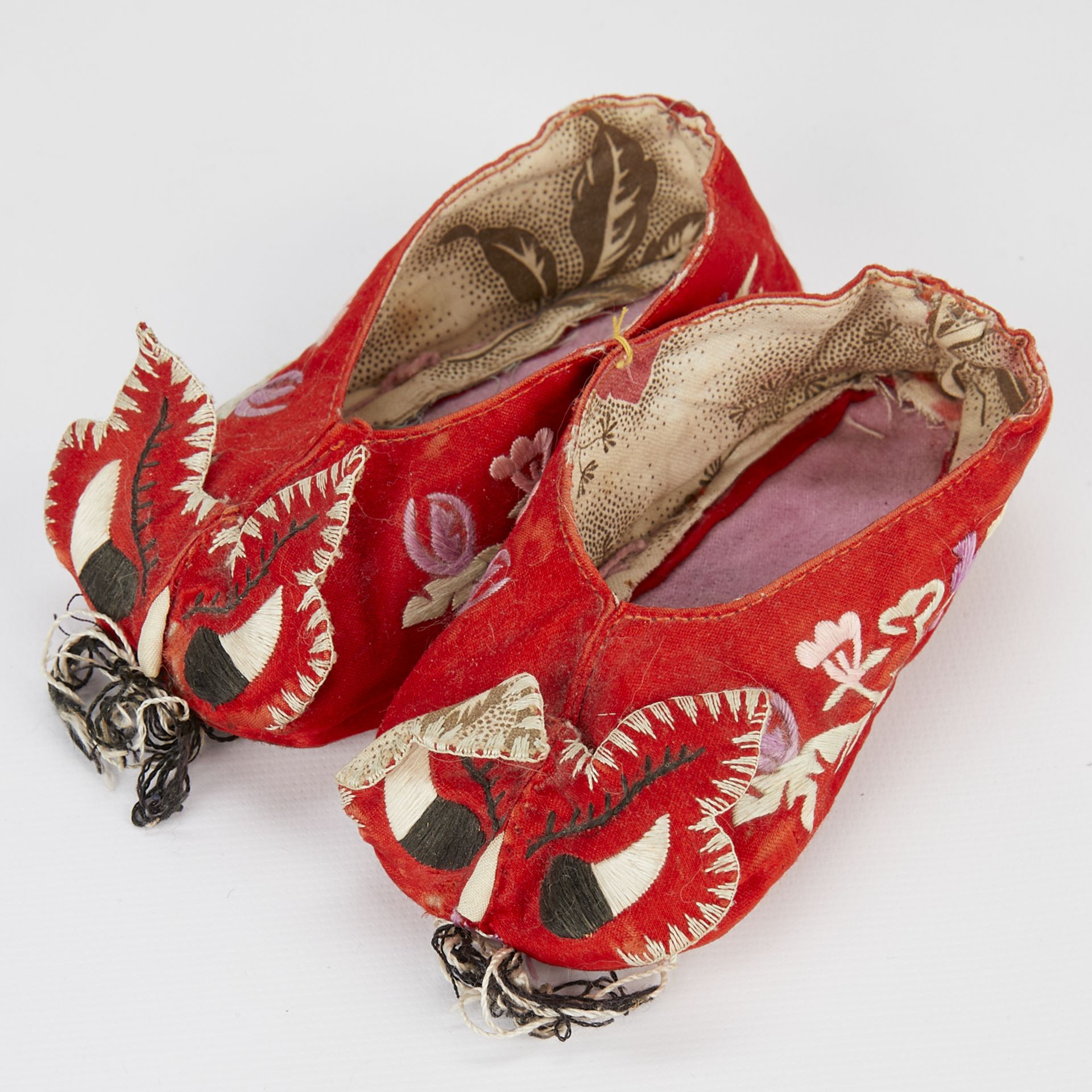6 Pairs of Chinese Silk Foot Binding Shoes - Image 7 of 12