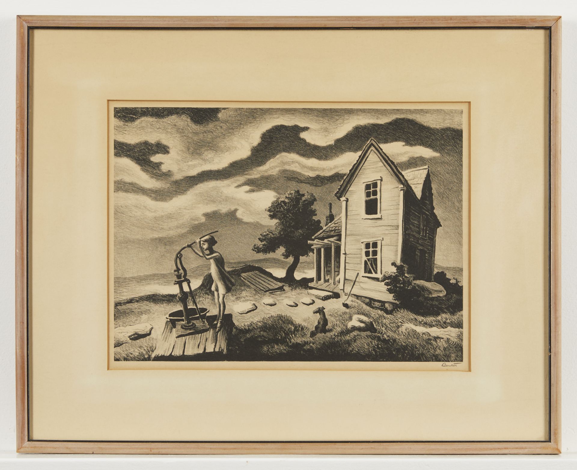 Thomas H. Benton "The Farmer's Daughter" Print - Image 3 of 7