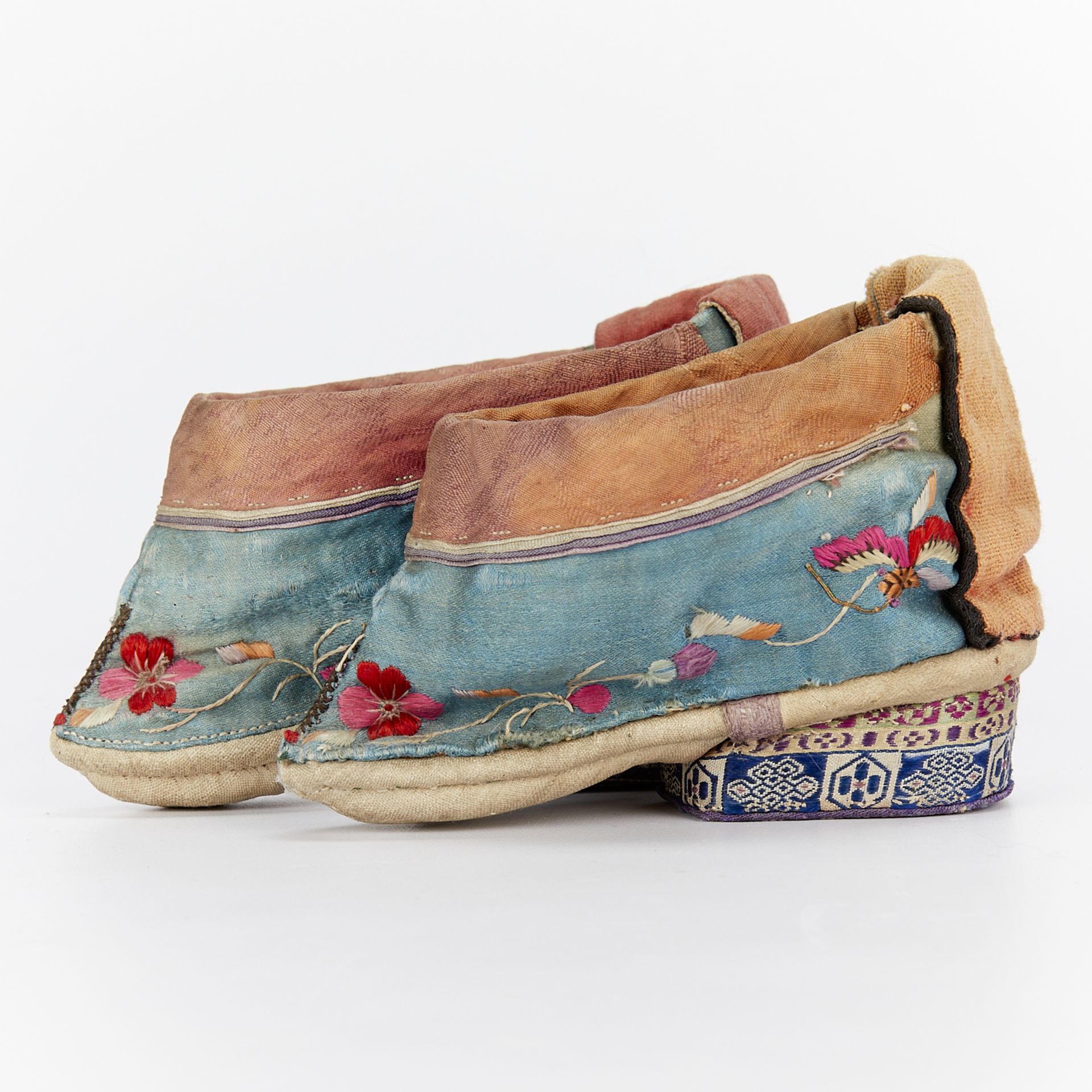 6 Pairs of Chinese Silk Foot Binding Shoes - Image 10 of 12
