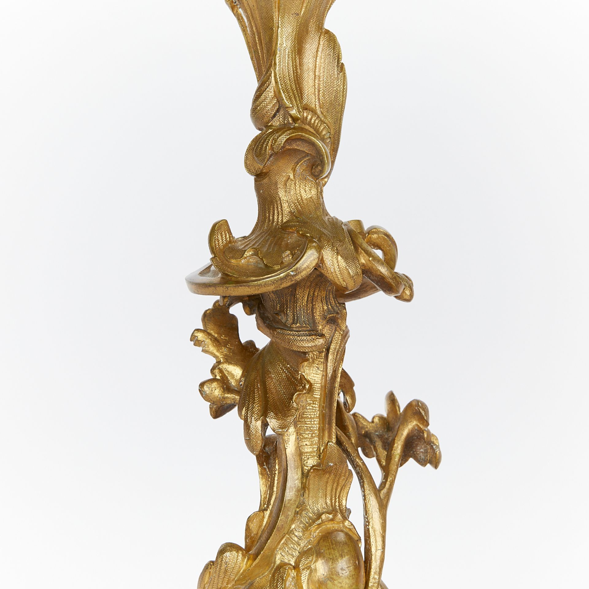 Pr of Large Gilt Bronze Baroque Revival Candelabra - Bild 10 aus 14
