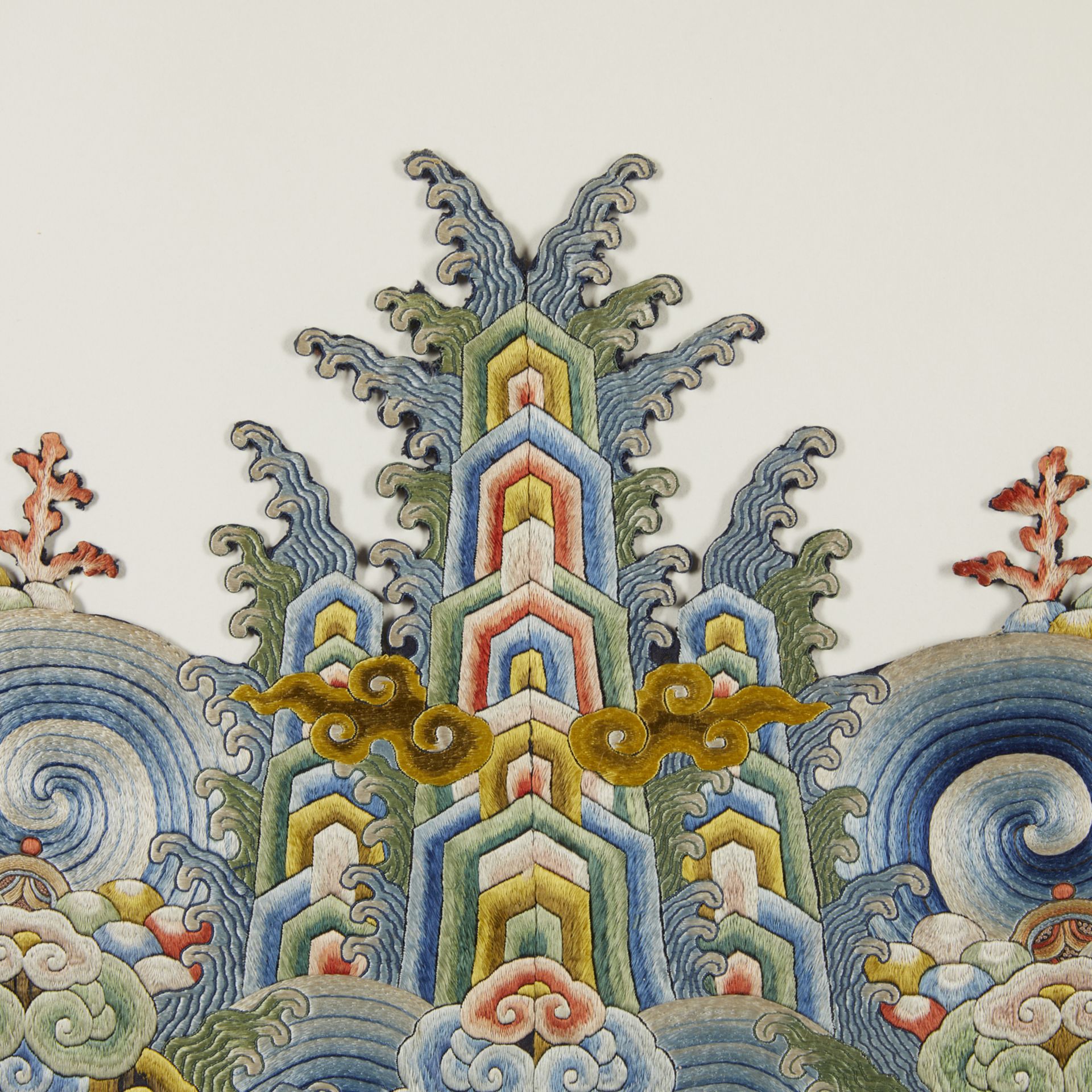Rare Chinese Embroidered Silk Robe End - Bild 2 aus 7