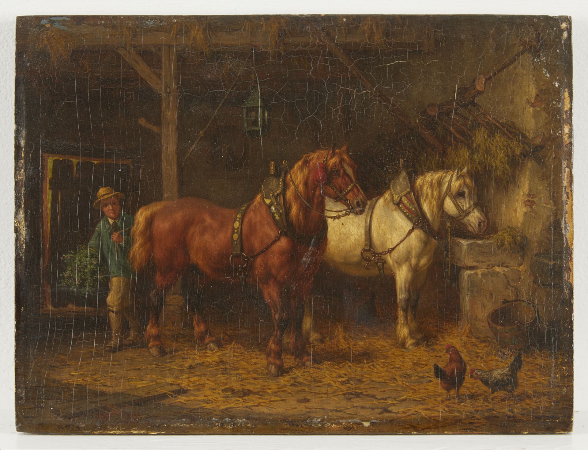 Attributed W.J. Boogaard Equestrian Painting - Image 7 of 10
