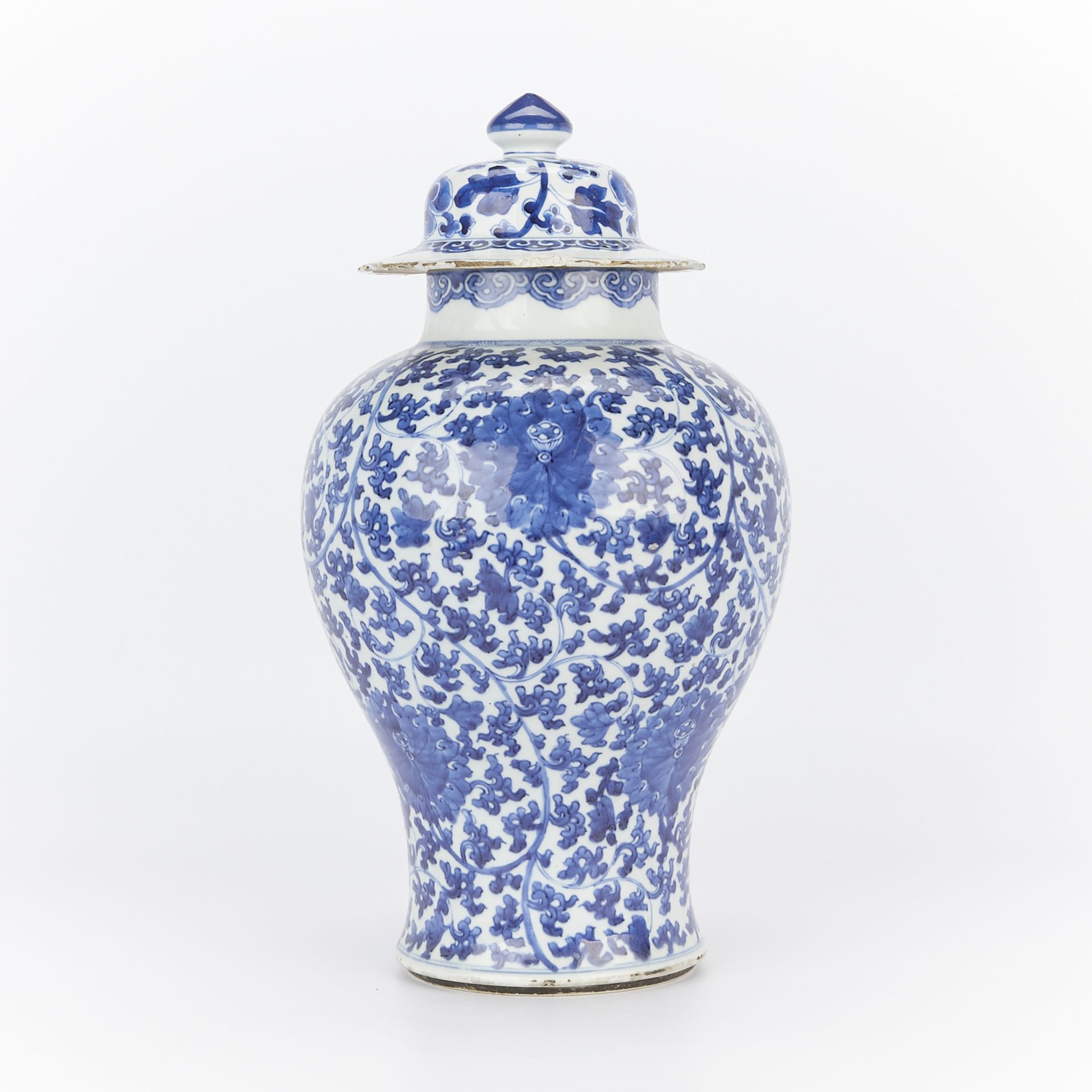 19th c. Chinese B&W Porcelain Baluster Vase - Bild 6 aus 15