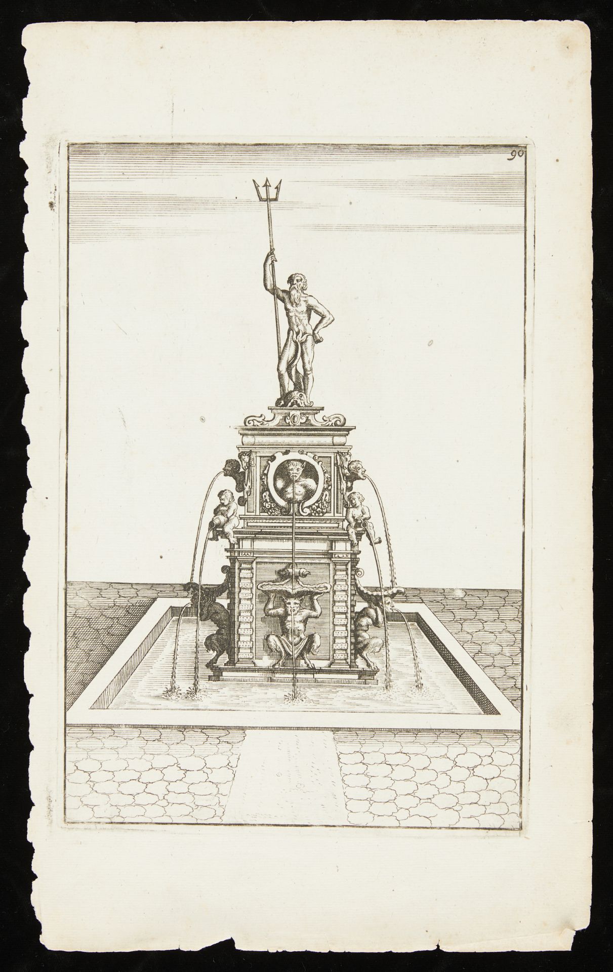 Pair Bockler Fountain Etchings ca. 1664 - Image 9 of 13