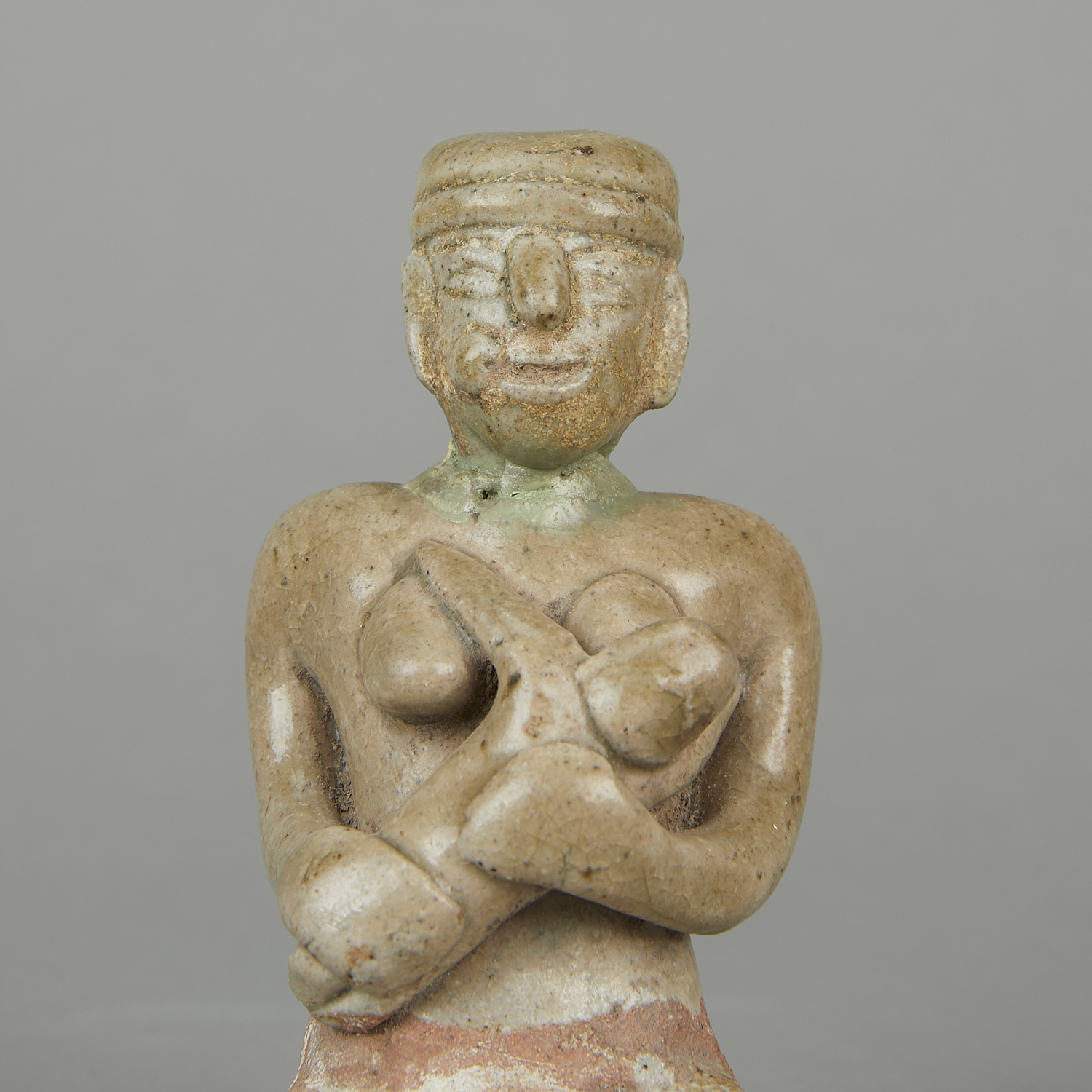 2 15th c. Thai Tukatha Stoneware Figurines - Image 2 of 13