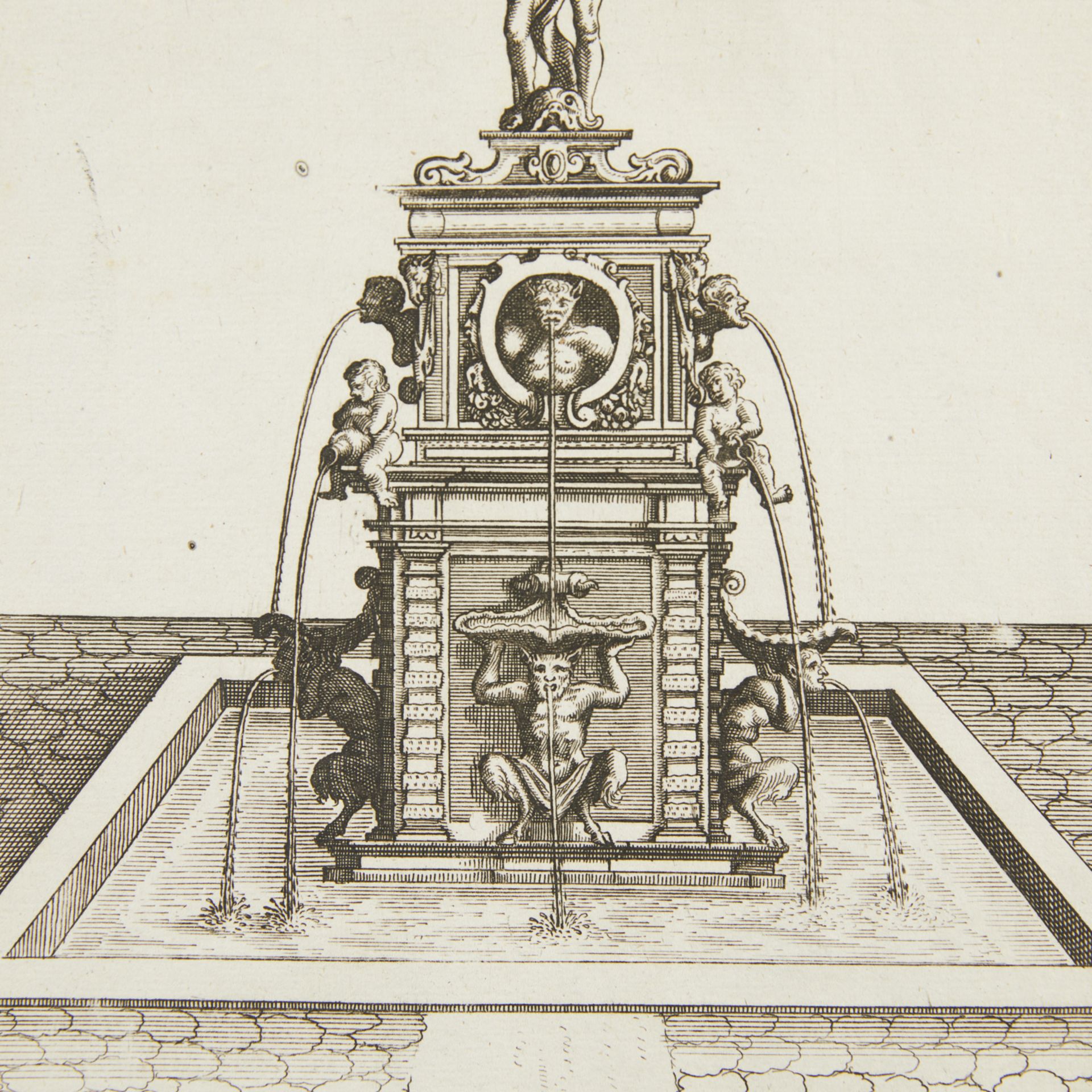 Pair Bockler Fountain Etchings ca. 1664 - Image 11 of 13