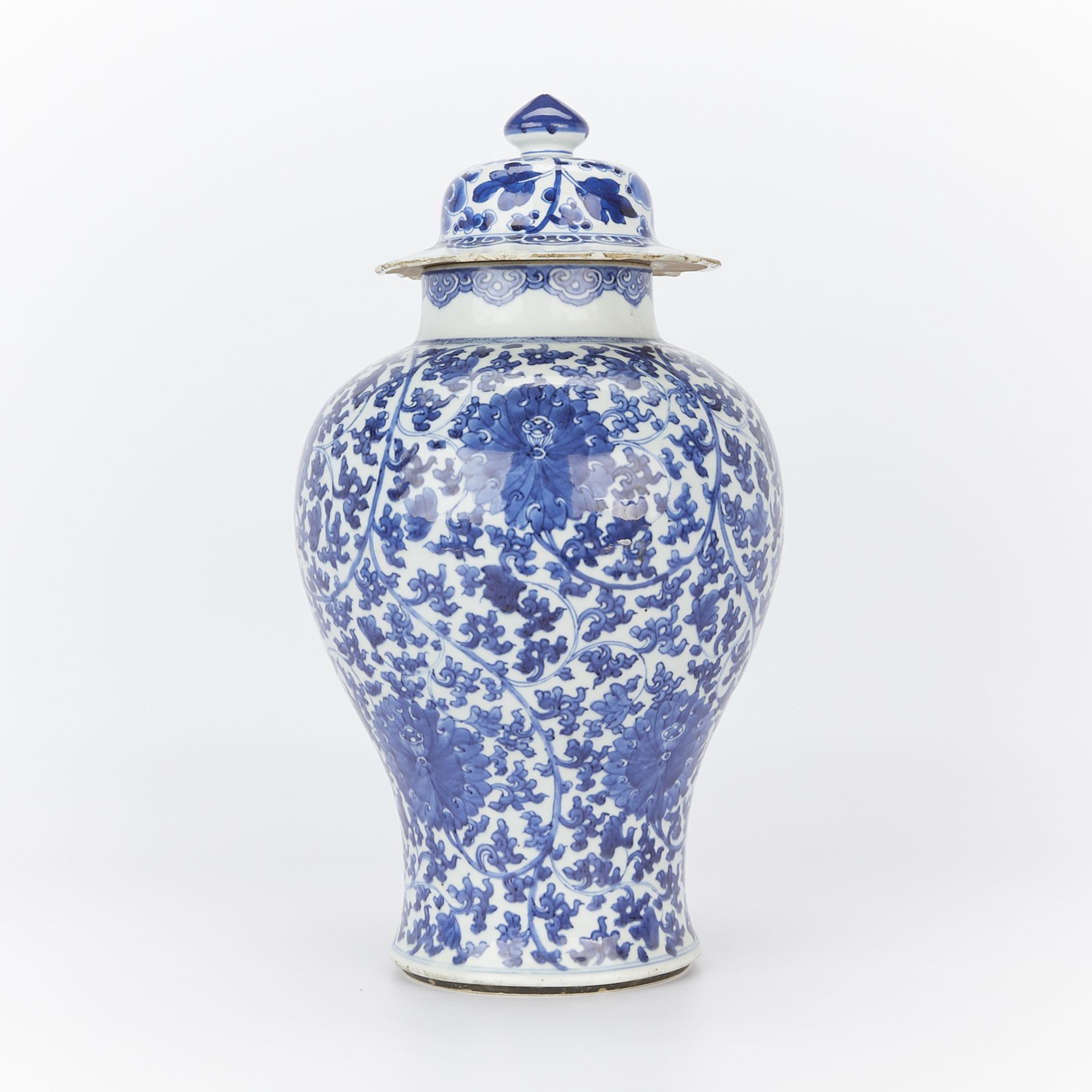 19th c. Chinese B&W Porcelain Baluster Vase - Bild 4 aus 15