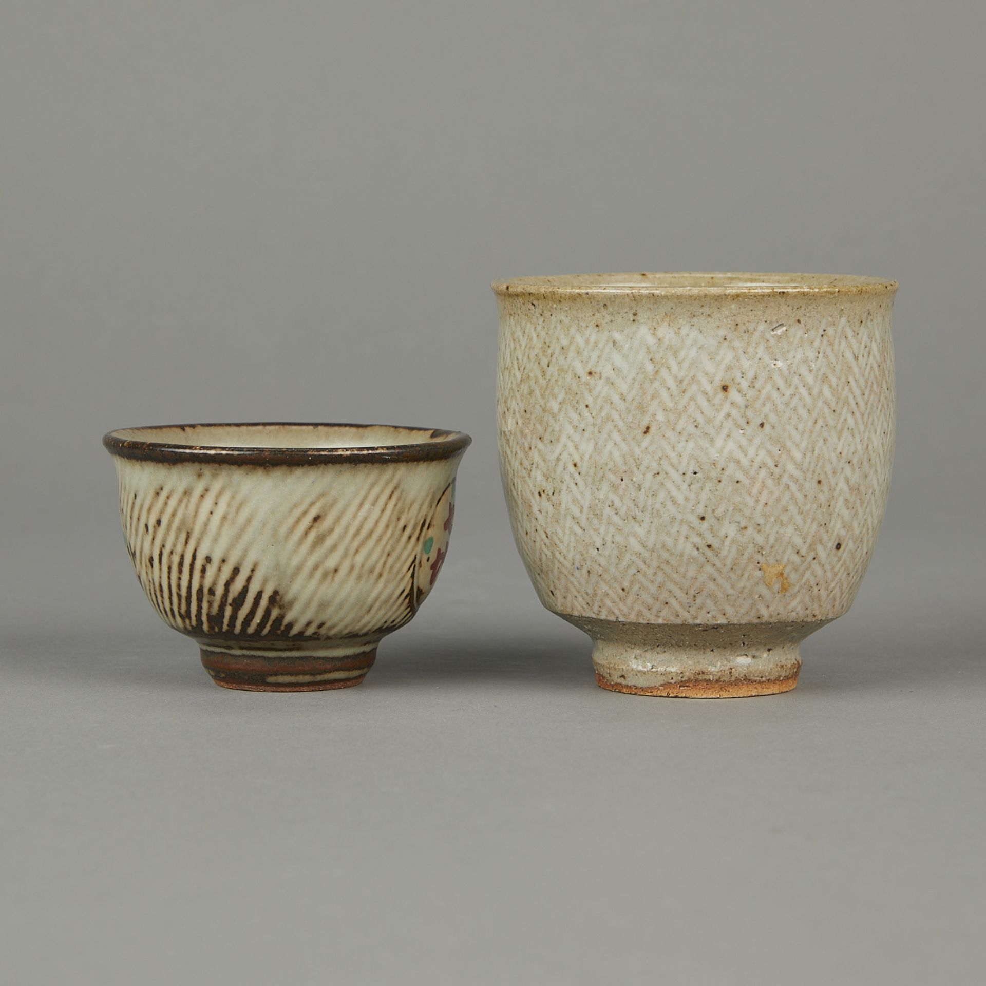 Group of 2 Tatsuzo Shimaoka Tea Bowls - Image 3 of 11