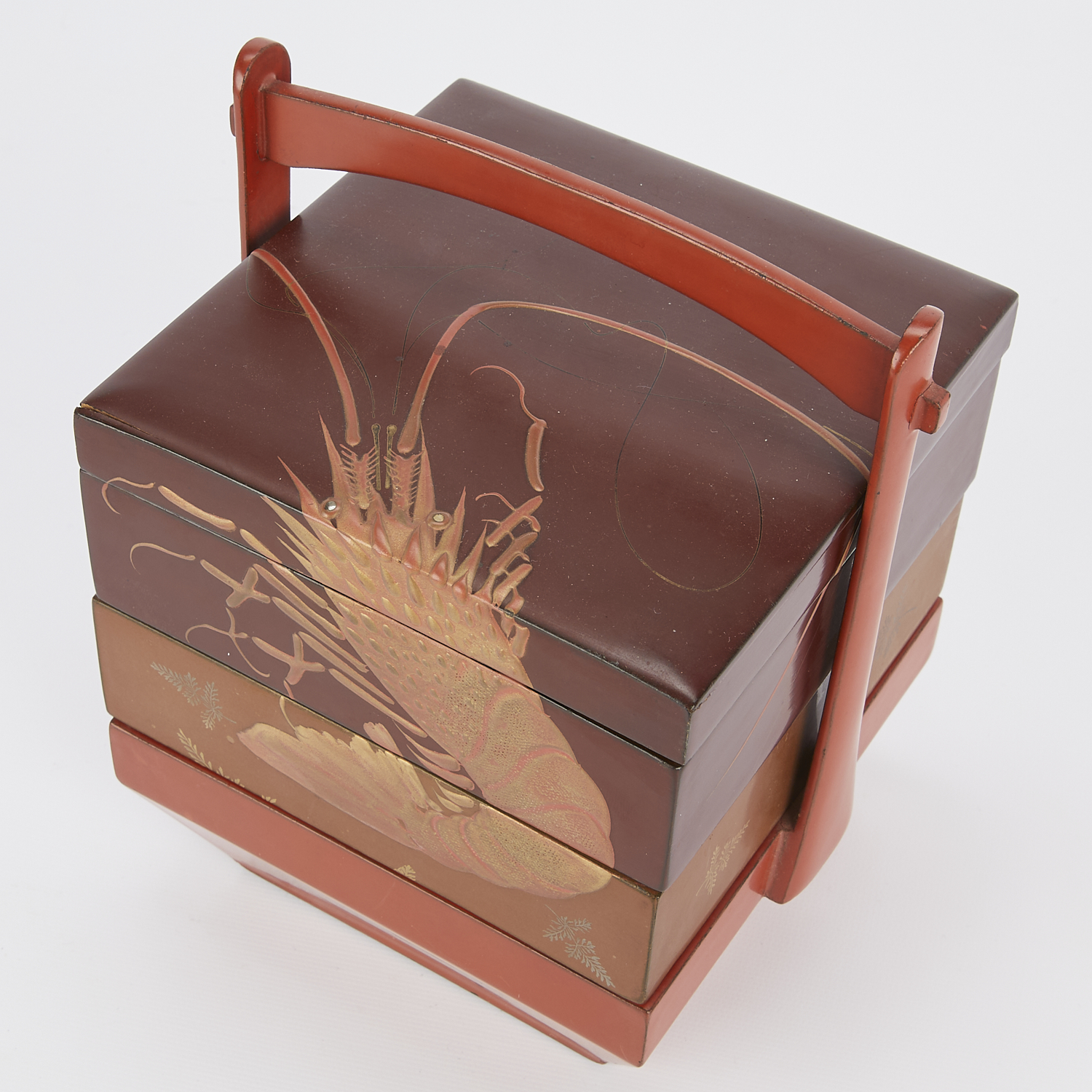 2 Japanese Lacquerware Boxes w/ Crustaceans - Image 16 of 17