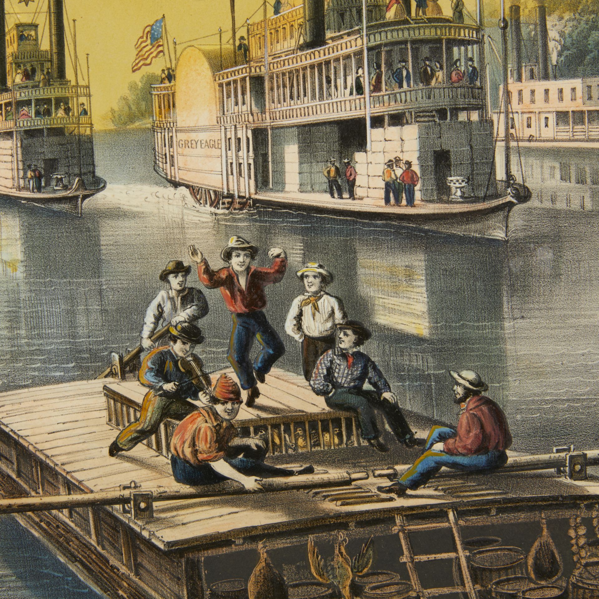Currier & Ives "The Mississippi in Time of Peace" - Image 7 of 10