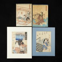 4 Kunisada Edo Period Woodblock Prints