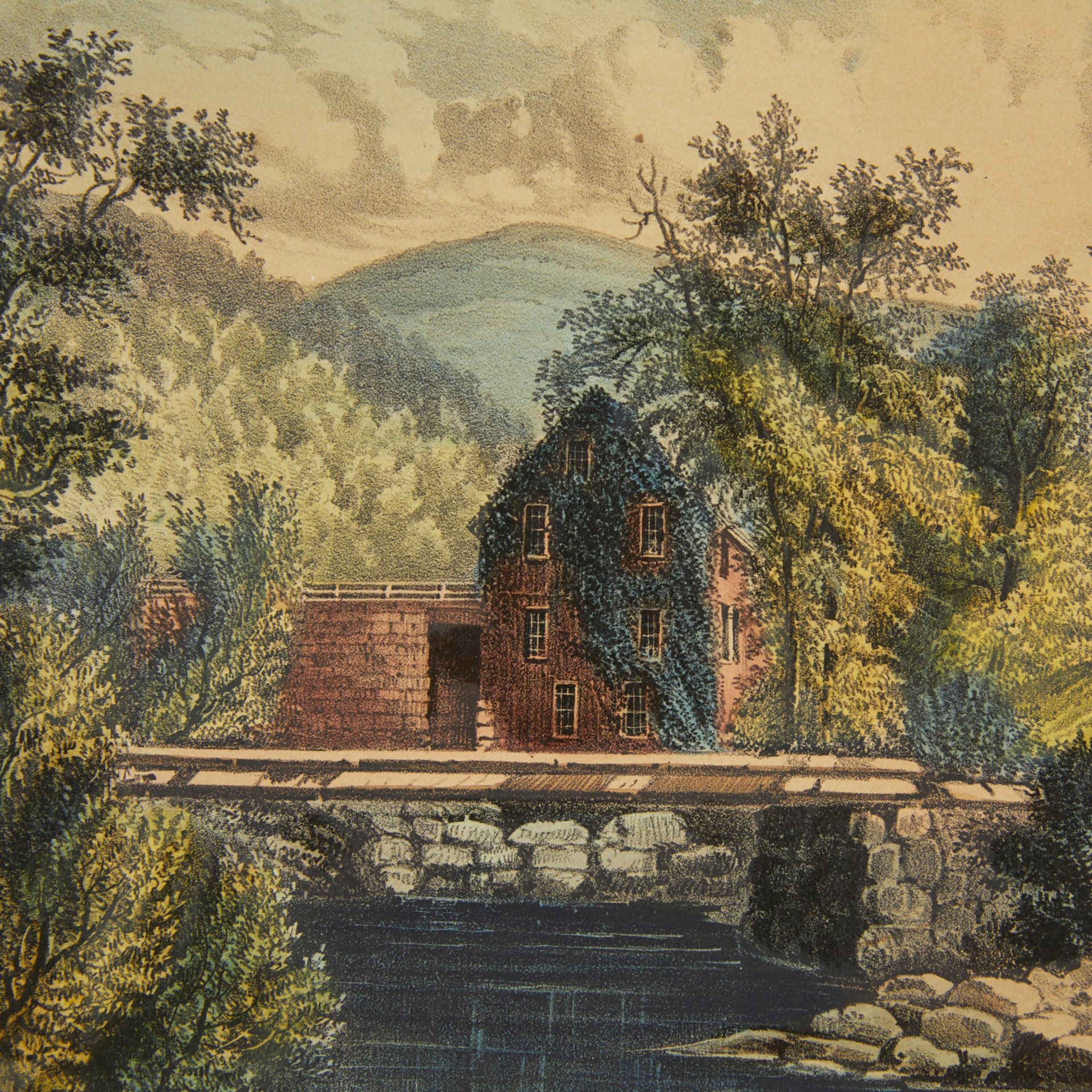 Currier & Ives "Artists Creek: North Conway" Print - Image 6 of 8