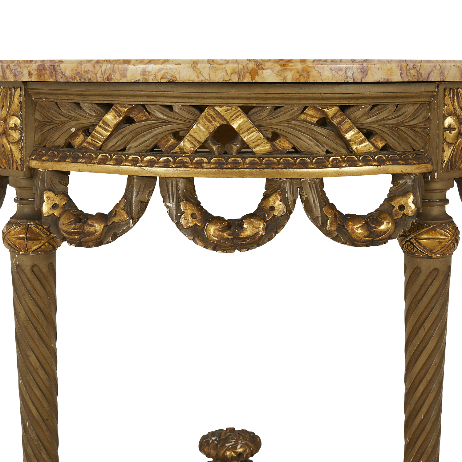 Pr French Louis XVI Style Demilune Hall Tables - Image 21 of 22