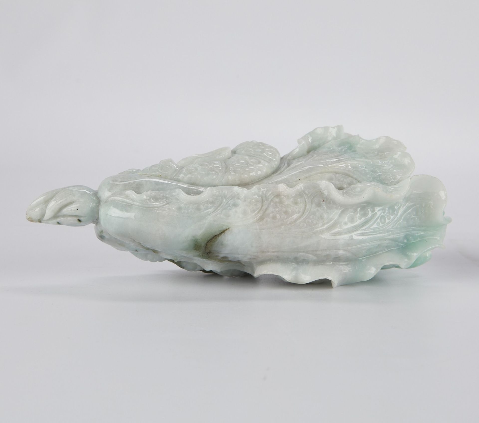 2 Fine Chinese Carved Jade Cabbages - Image 9 of 11