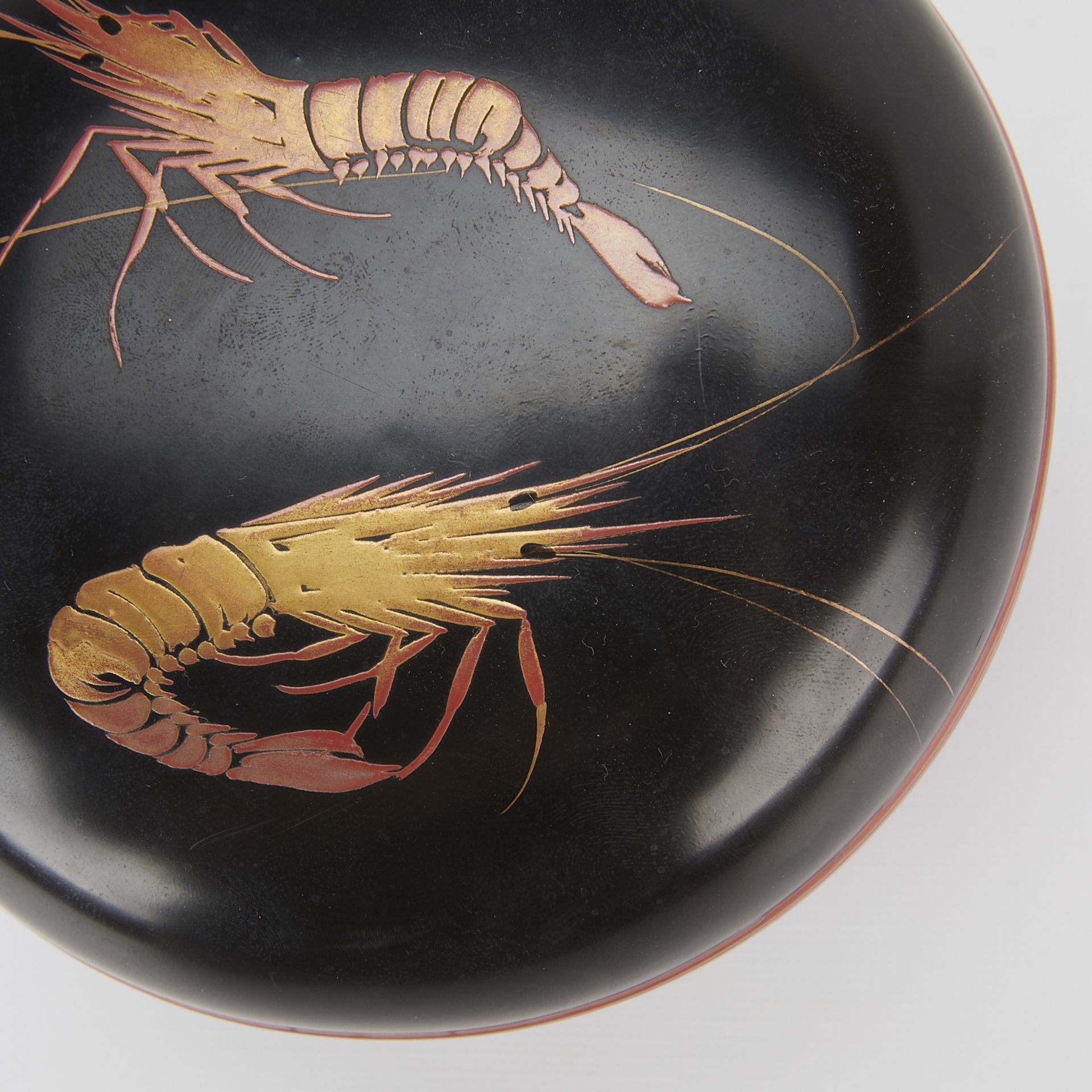 2 Japanese Lacquerware Boxes w/ Crustaceans - Image 9 of 17