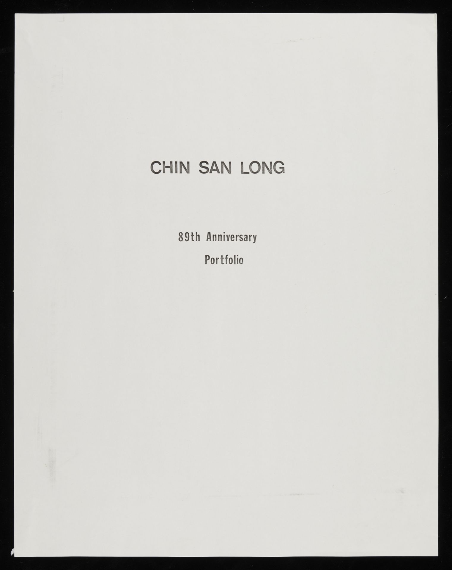 Chin San Long Portfolio Ephemera & Photo - Image 8 of 12