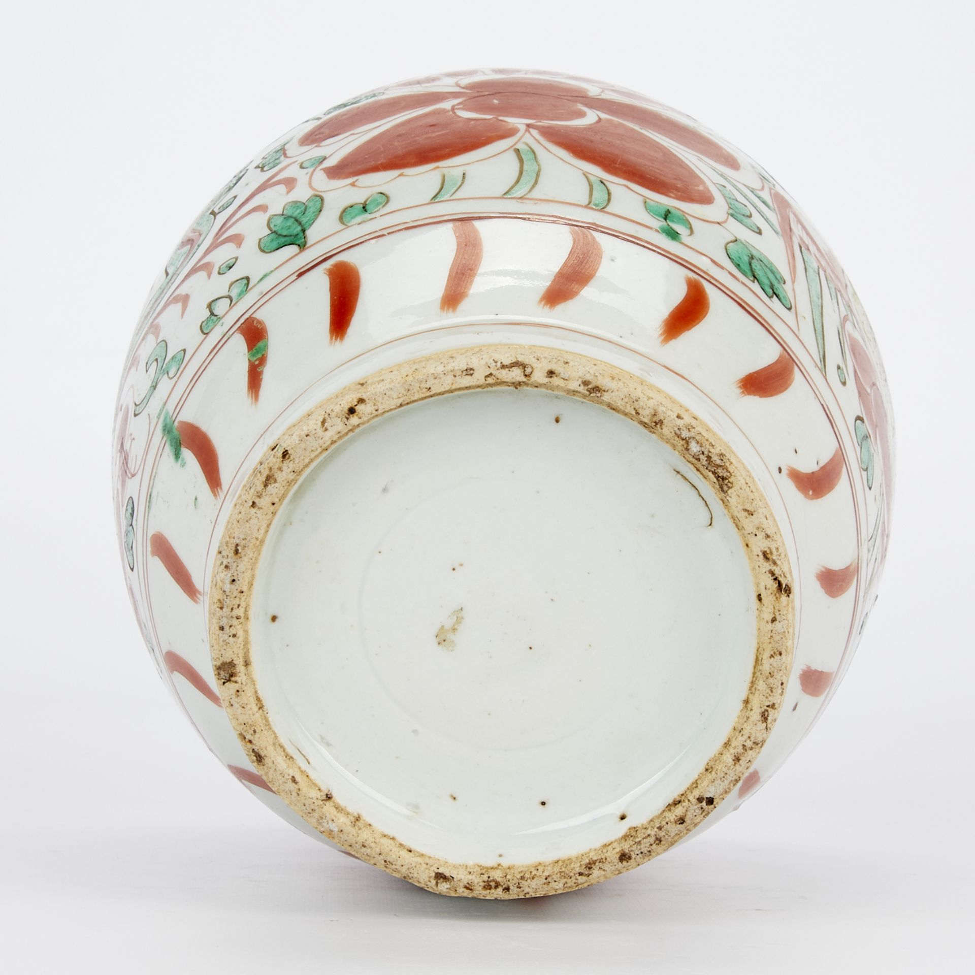 17th c. Chinese Swatow Porcelain Wucai Jar - Bild 7 aus 9