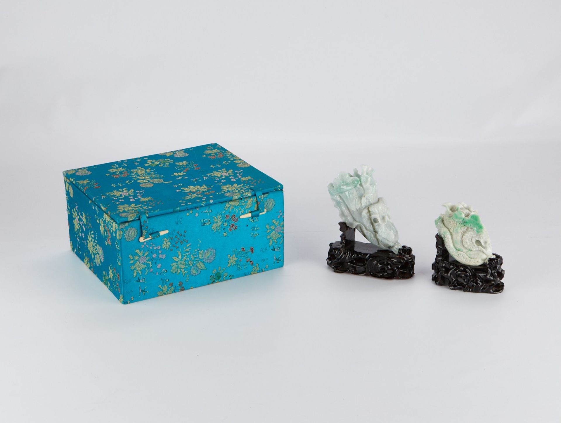 2 Fine Chinese Carved Jade Cabbages - Image 11 of 11