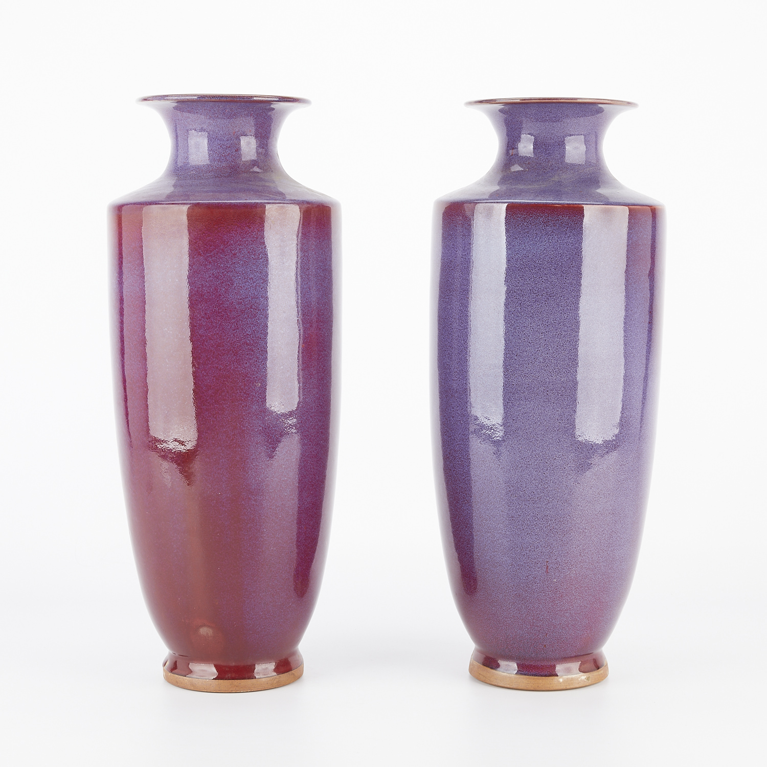 Pair Chinese Sang de Boeuf Flambe Ceramic Vases - Image 3 of 16