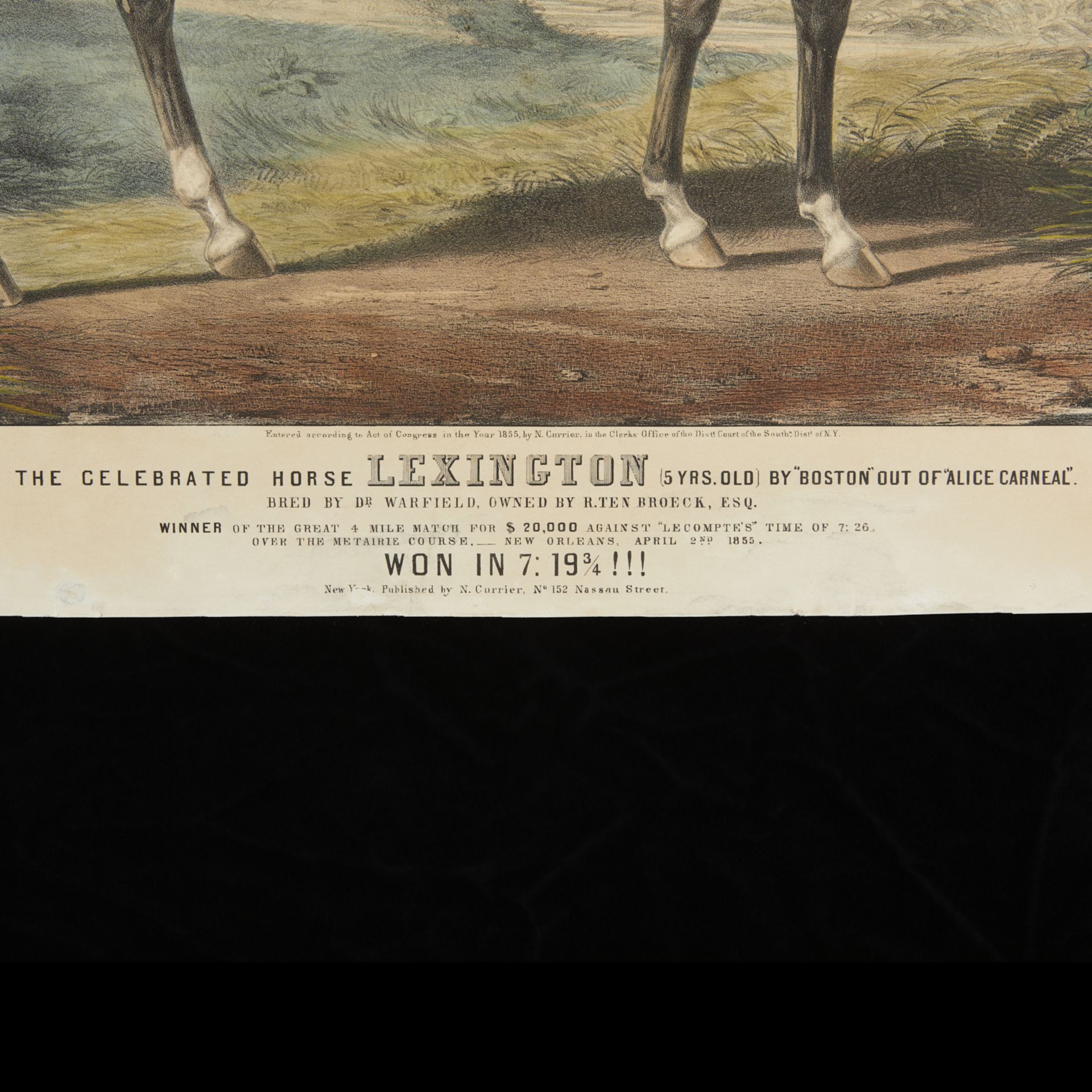 Currier & Ives "Celebrated Horse Lexington" Print - Image 2 of 11