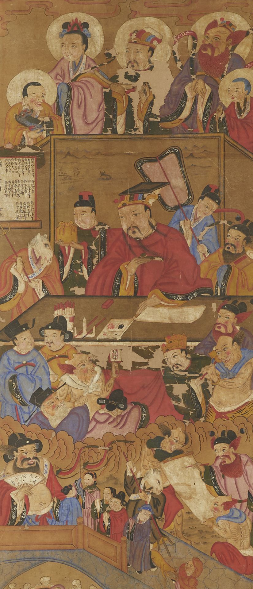 Chinese Daoist "Judge of Hell" Scroll Painting