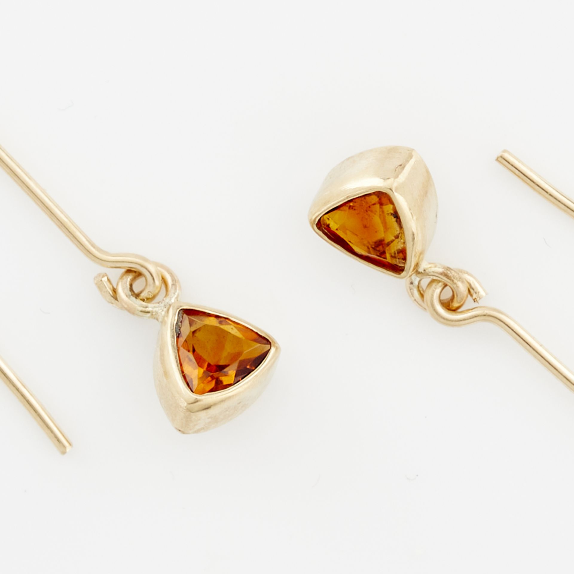 14k Yellow Gold & Citrine Earrings - Image 2 of 7