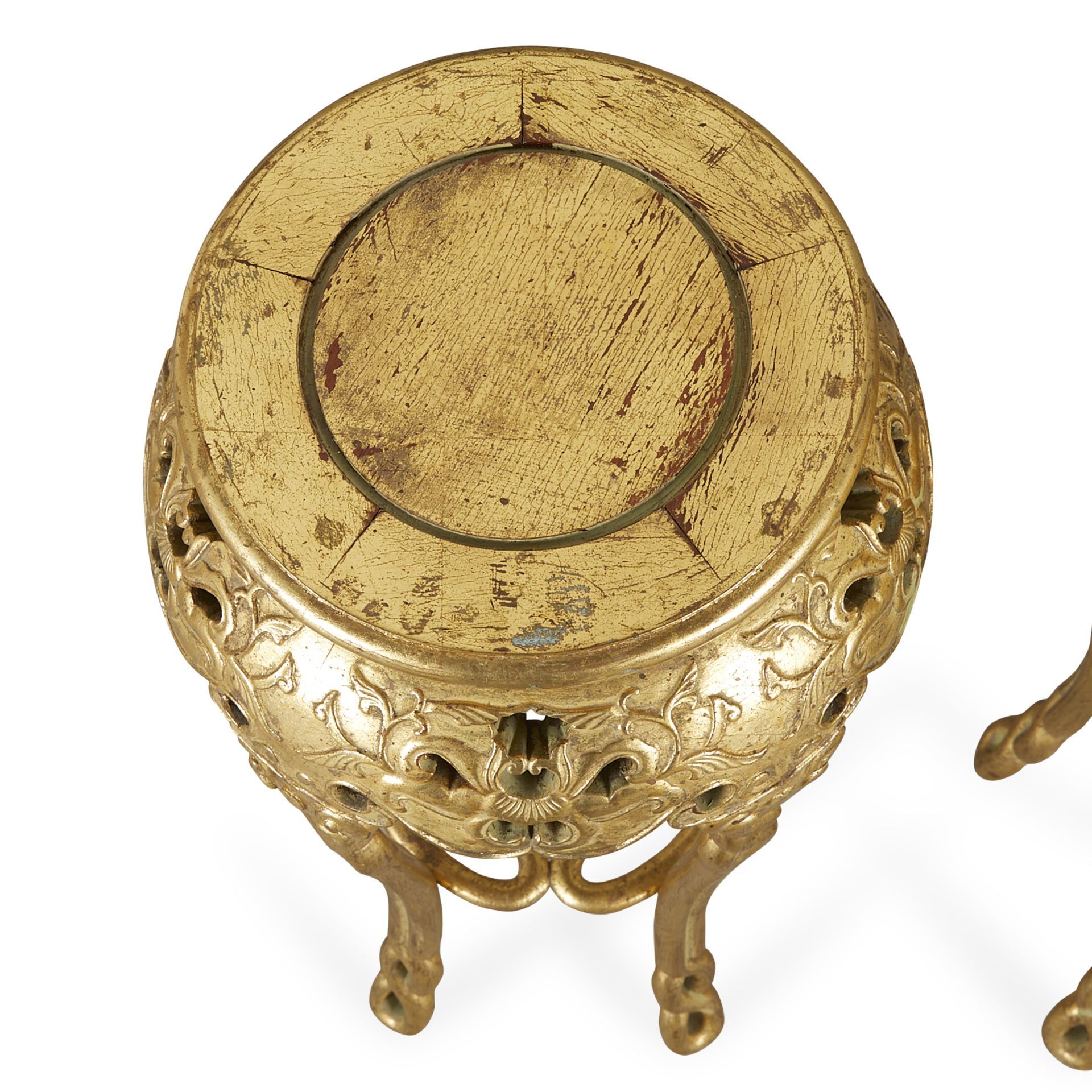 Pair of Gilt Wood Chinese Side Tables - Image 2 of 14