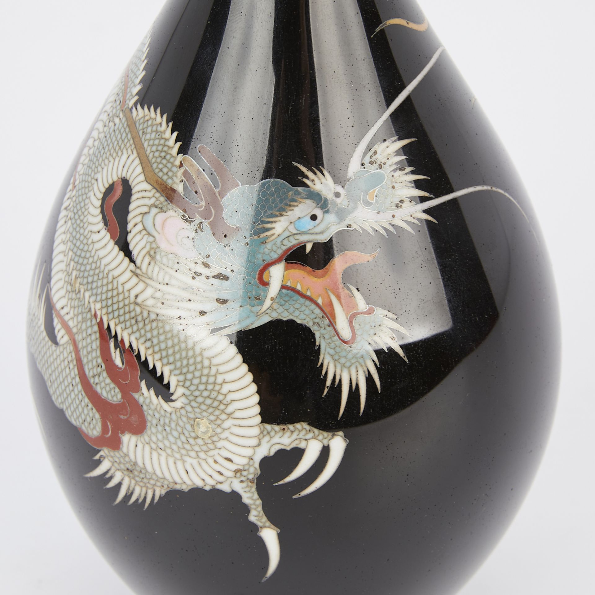 Antique Japanese Cloisonne Dragon Vase - Image 2 of 10