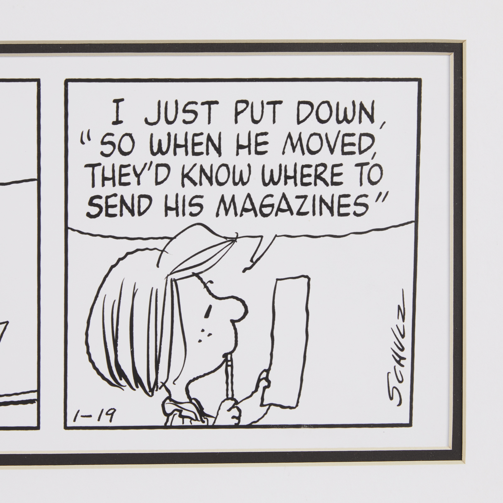 Peanuts Comic Strip Lithograph January 19, 1983 - Image 7 of 9