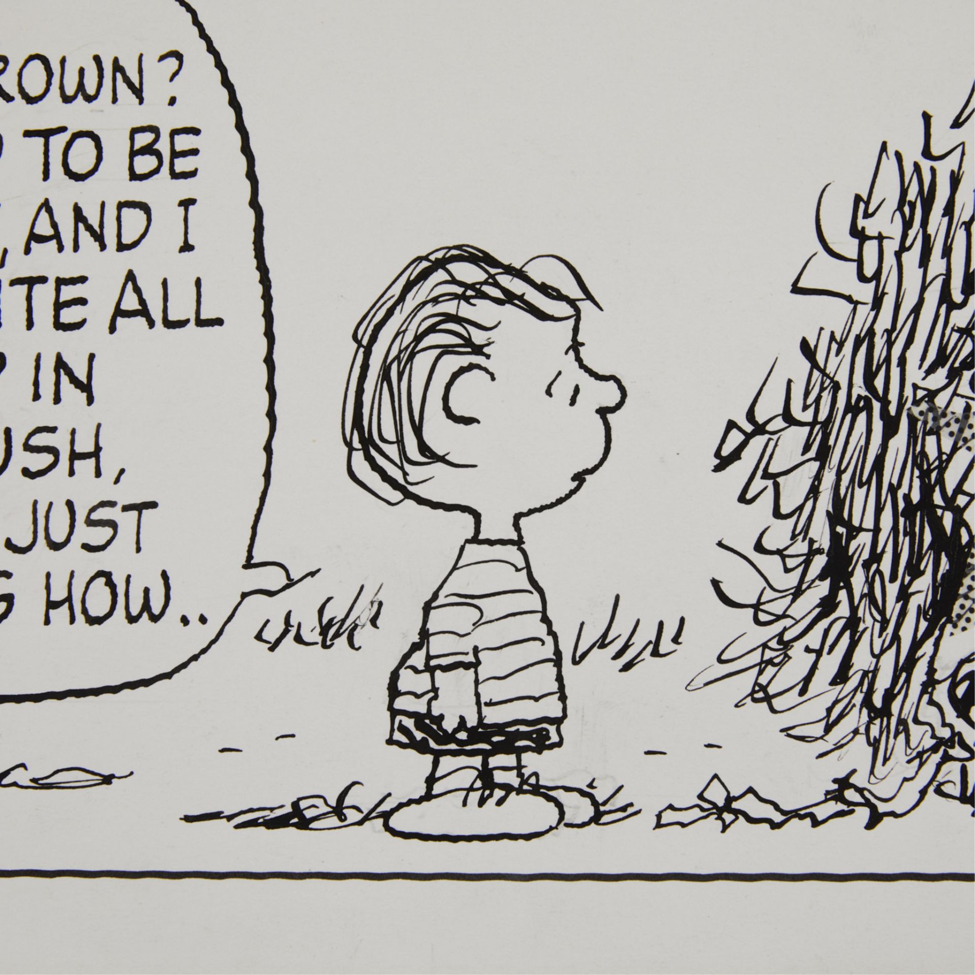 Charles Schulz Original Single Panel Peanuts Comic - Image 6 of 9