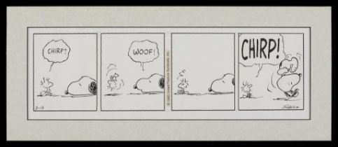 Charles Schulz Original Woodstock & Snoopy Comic