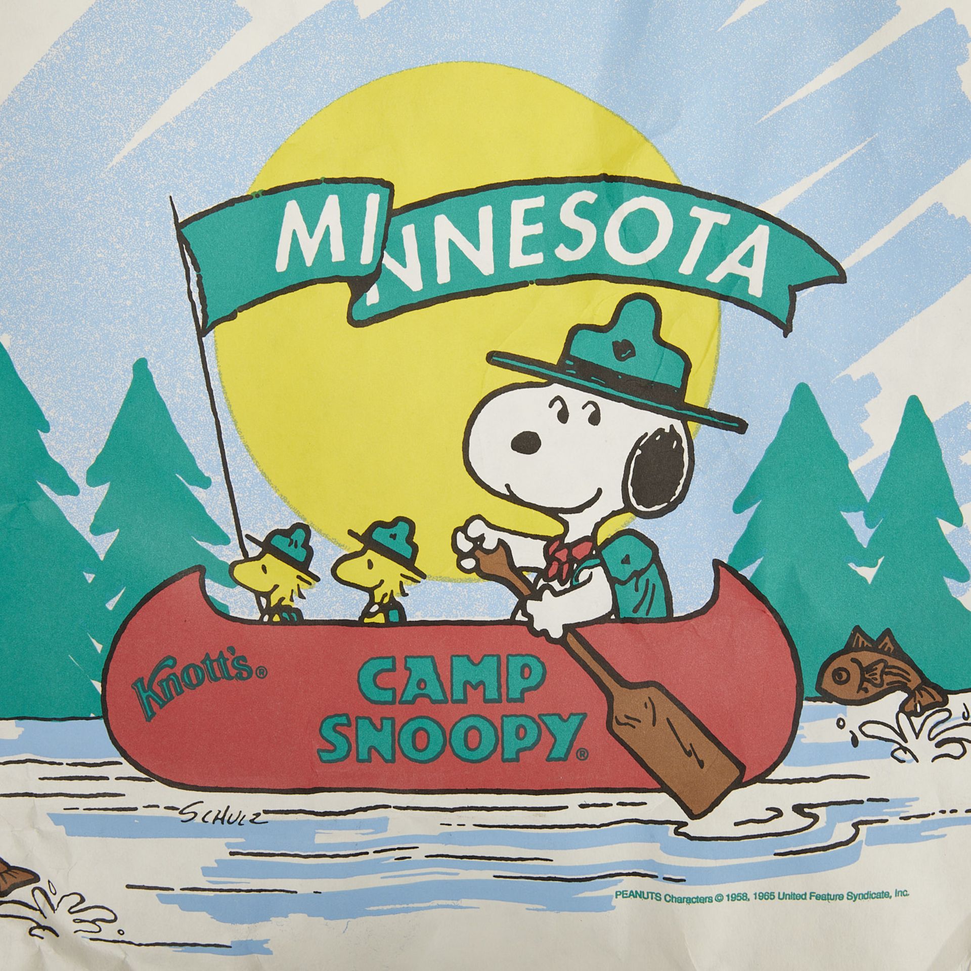 3 Vintage Camp Snoopy Gift Bags & Card - Bild 2 aus 8