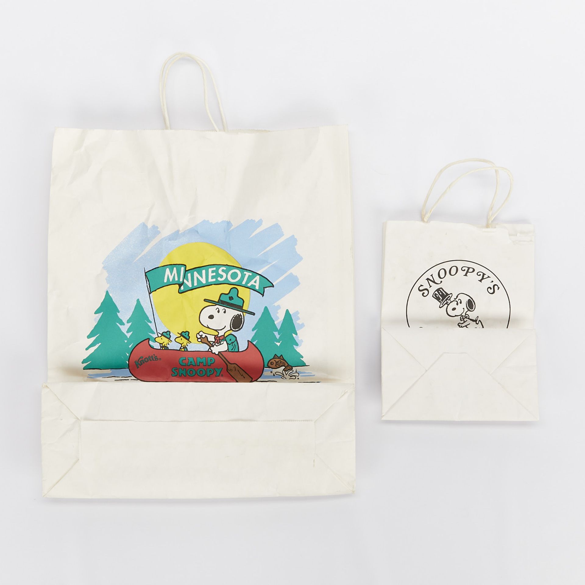 3 Vintage Camp Snoopy Gift Bags & Card - Image 3 of 8