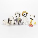 4 Vintage Dolls of Snoopy & Spike