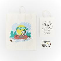 3 Vintage Camp Snoopy Gift Bags & Card