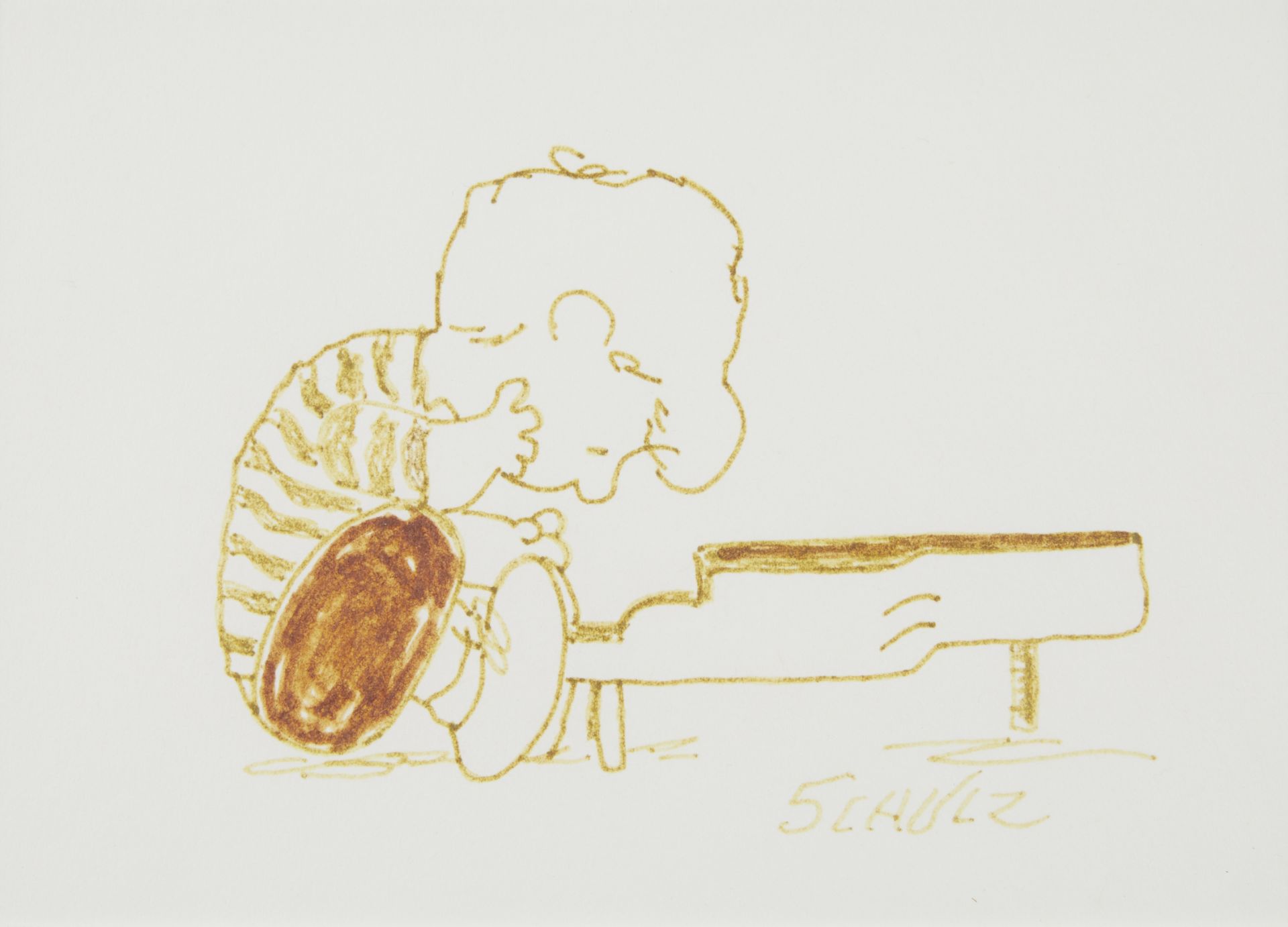 Charles Schulz Original Drawing Schroeder