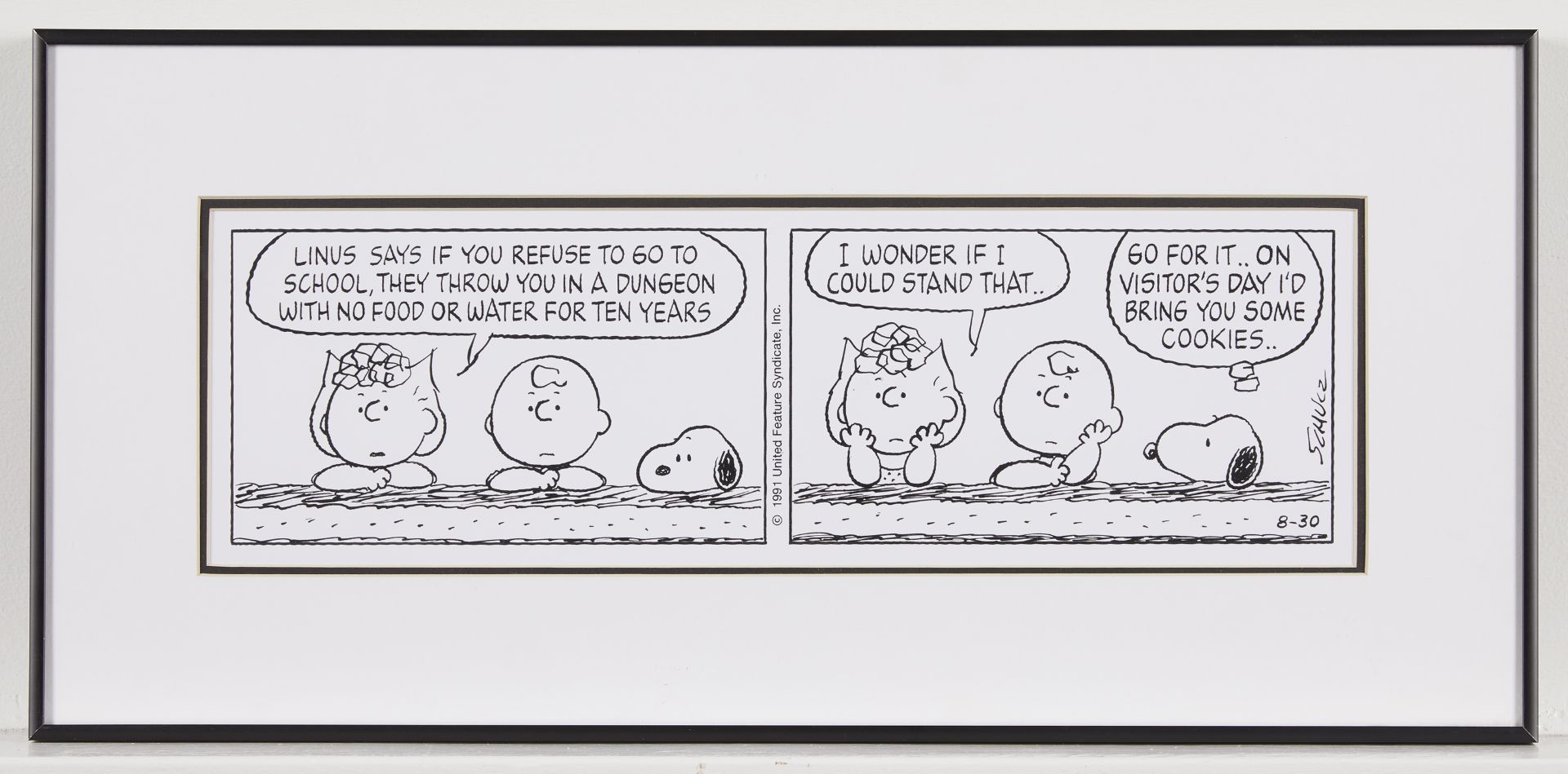 Peanuts Comic Strip Lithograph August 30, 1991 - Bild 3 aus 7