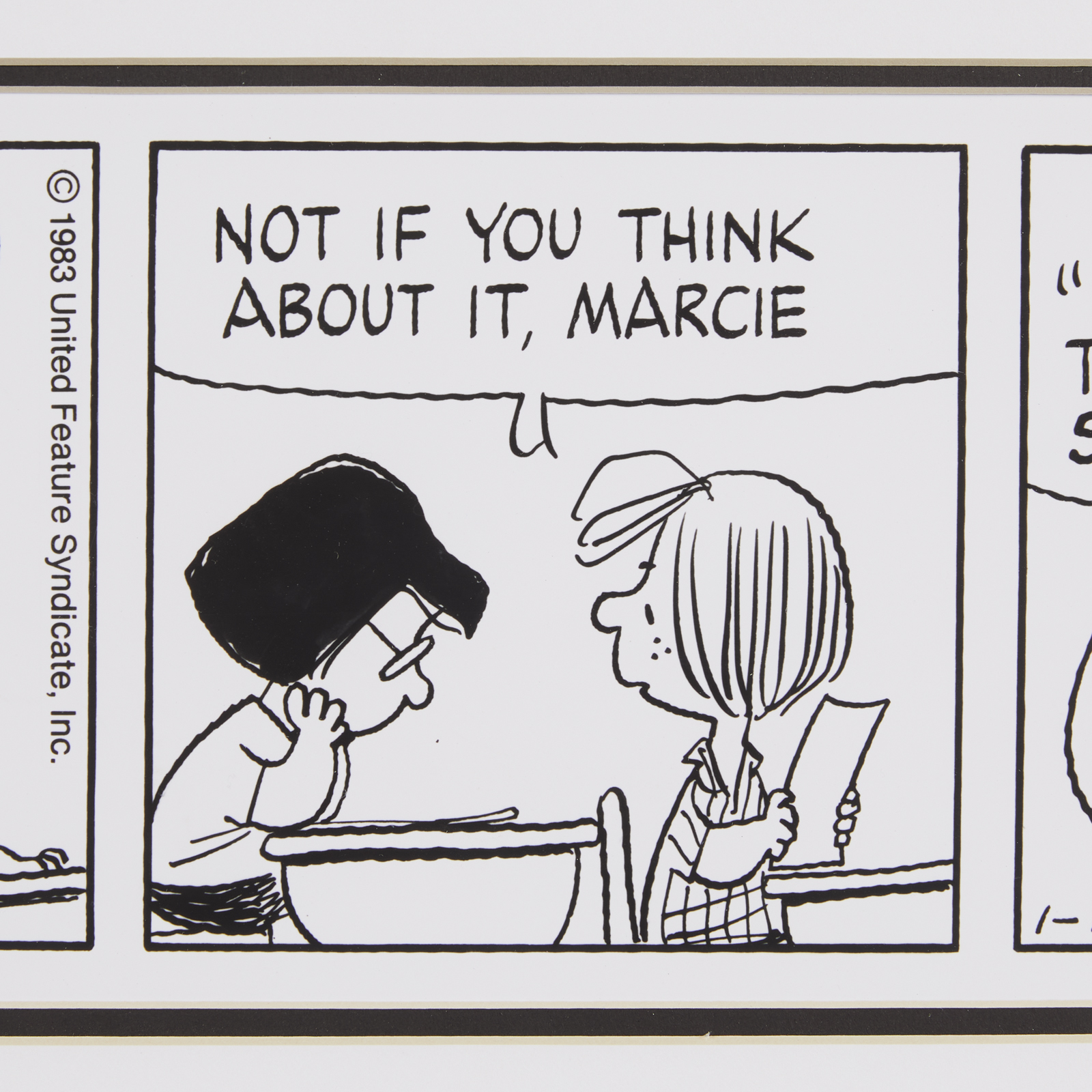 Peanuts Comic Strip Lithograph January 19, 1983 - Image 6 of 9