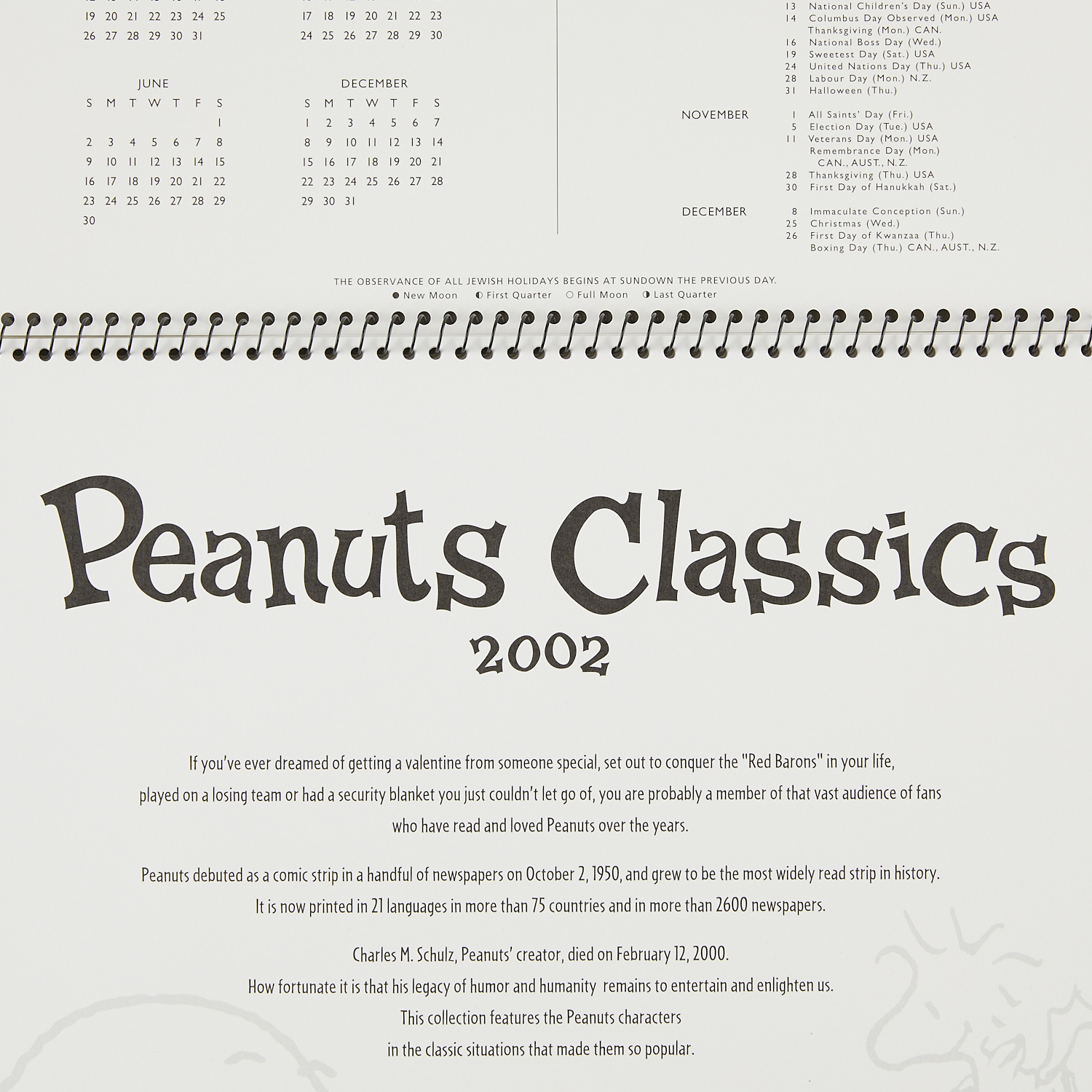 4 Peanuts Calendars 1999-2002 - Image 11 of 17