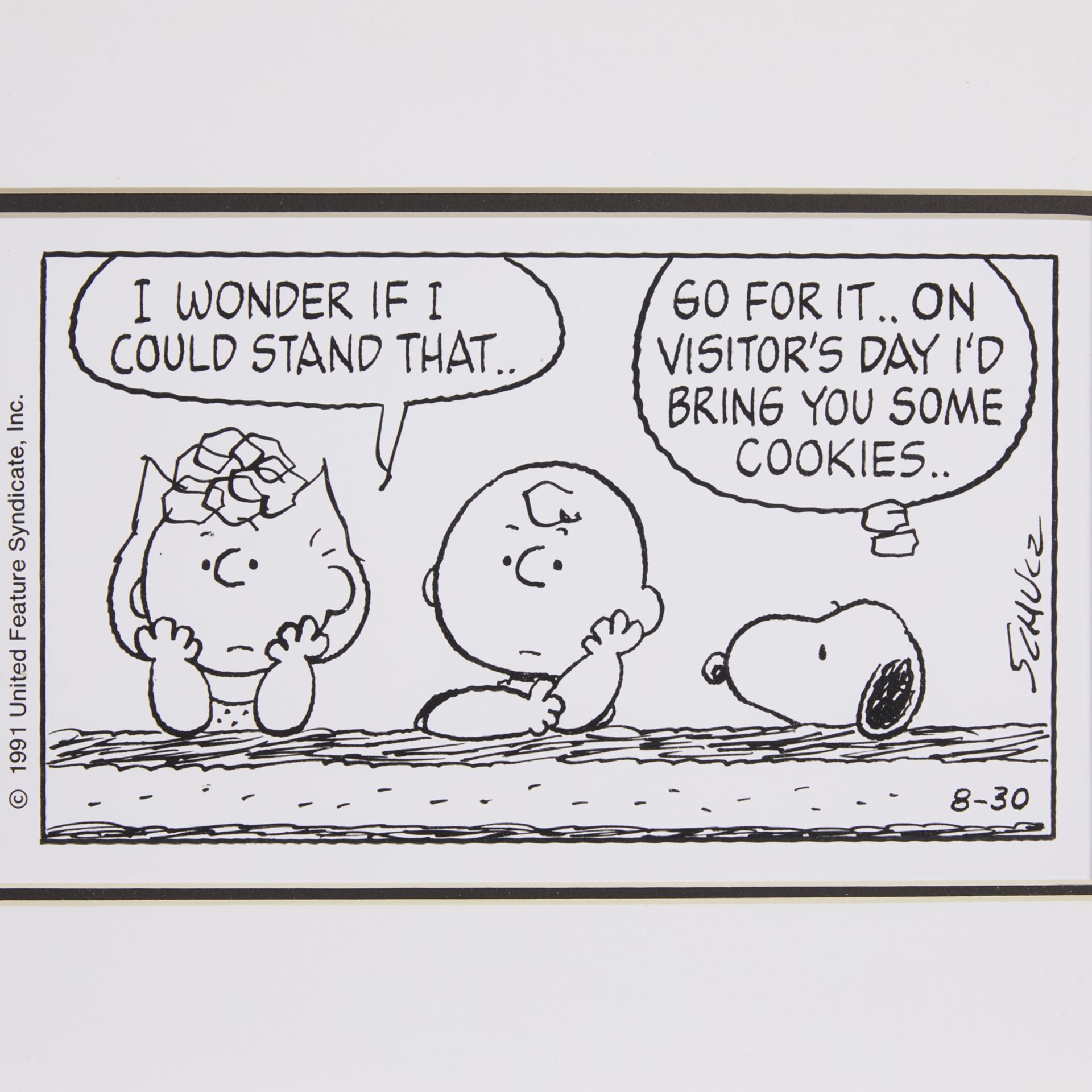 Peanuts Comic Strip Lithograph August 30, 1991 - Bild 5 aus 7