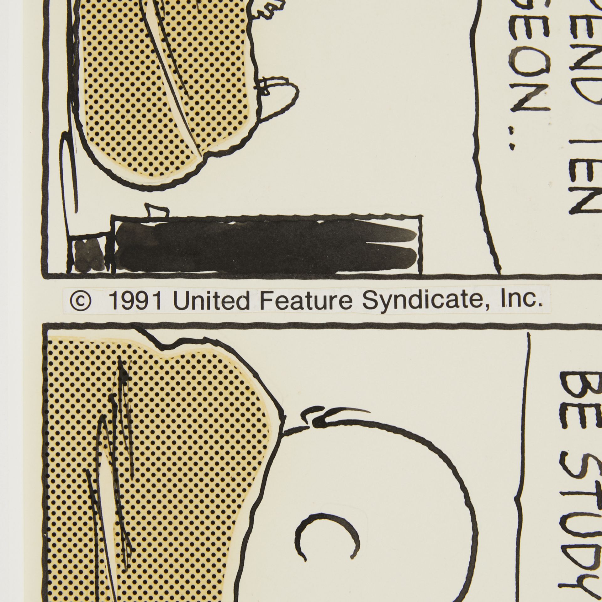 Charles Schulz Original Peanuts Comic Strip 1991 - Image 2 of 9