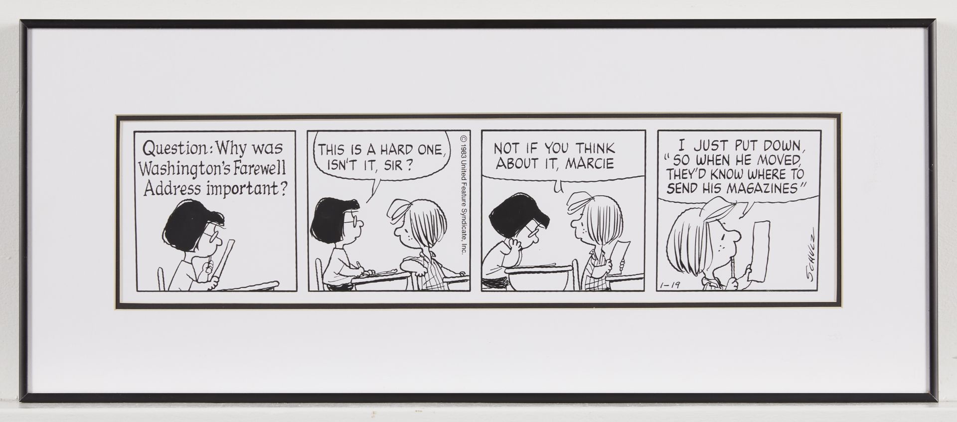 Peanuts Comic Strip Lithograph January 19, 1983 - Bild 3 aus 9