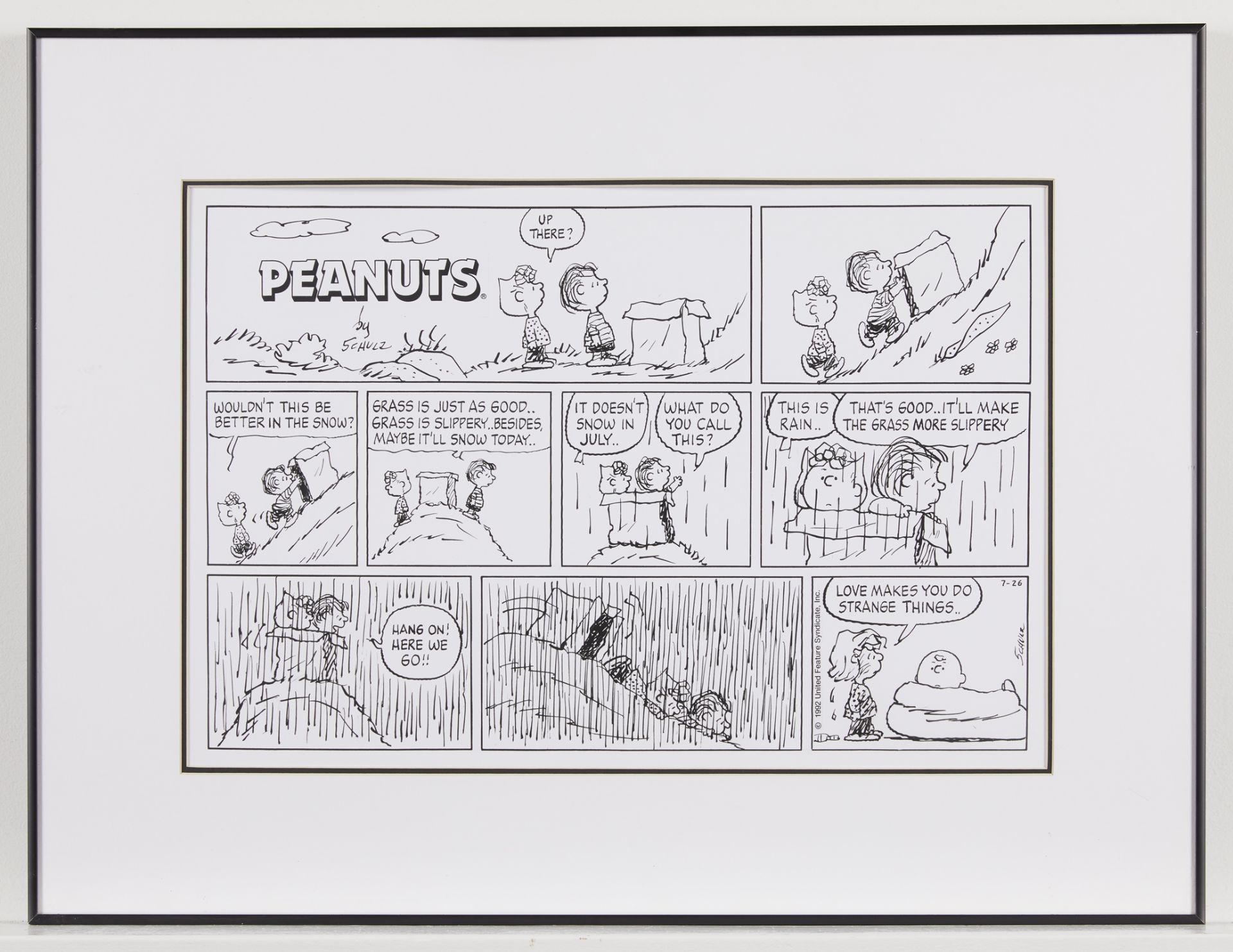 Peanuts Comic Strip Lithograph July 26, 1992 - Bild 3 aus 7