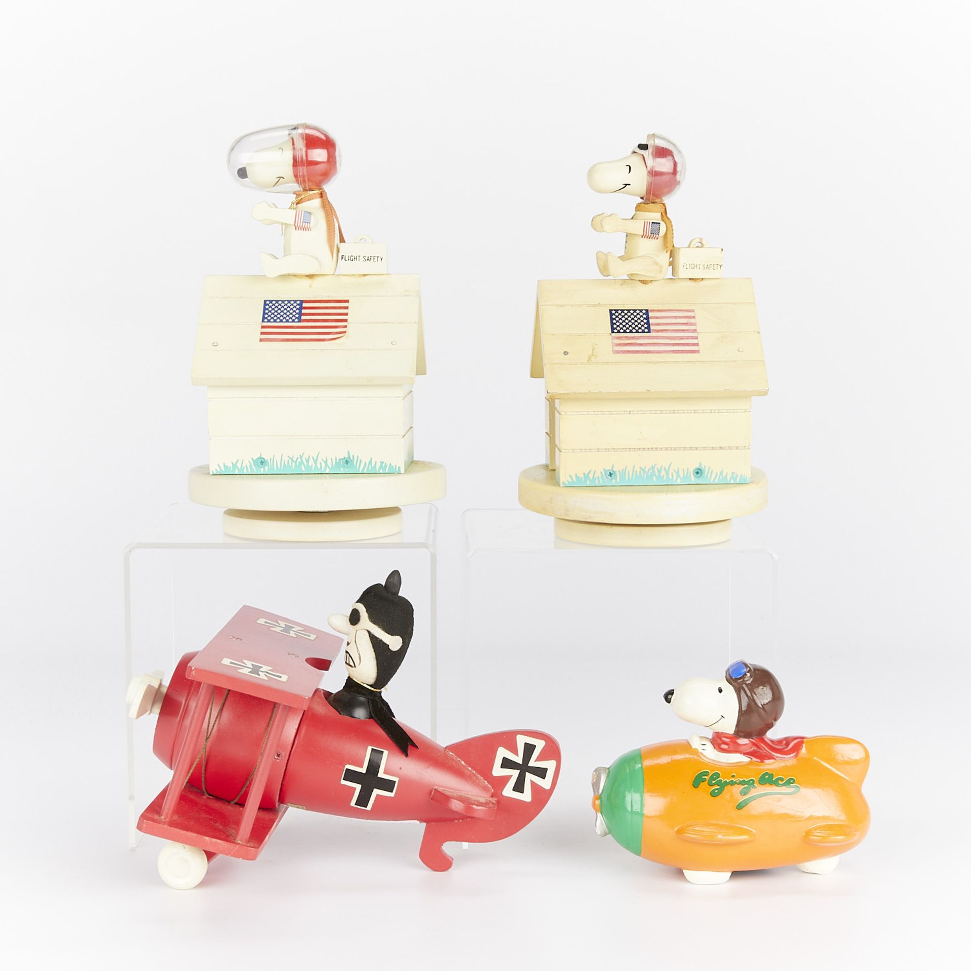 4 Snoopy Flying Ace & Astronaut Wood Toys - Bild 4 aus 14