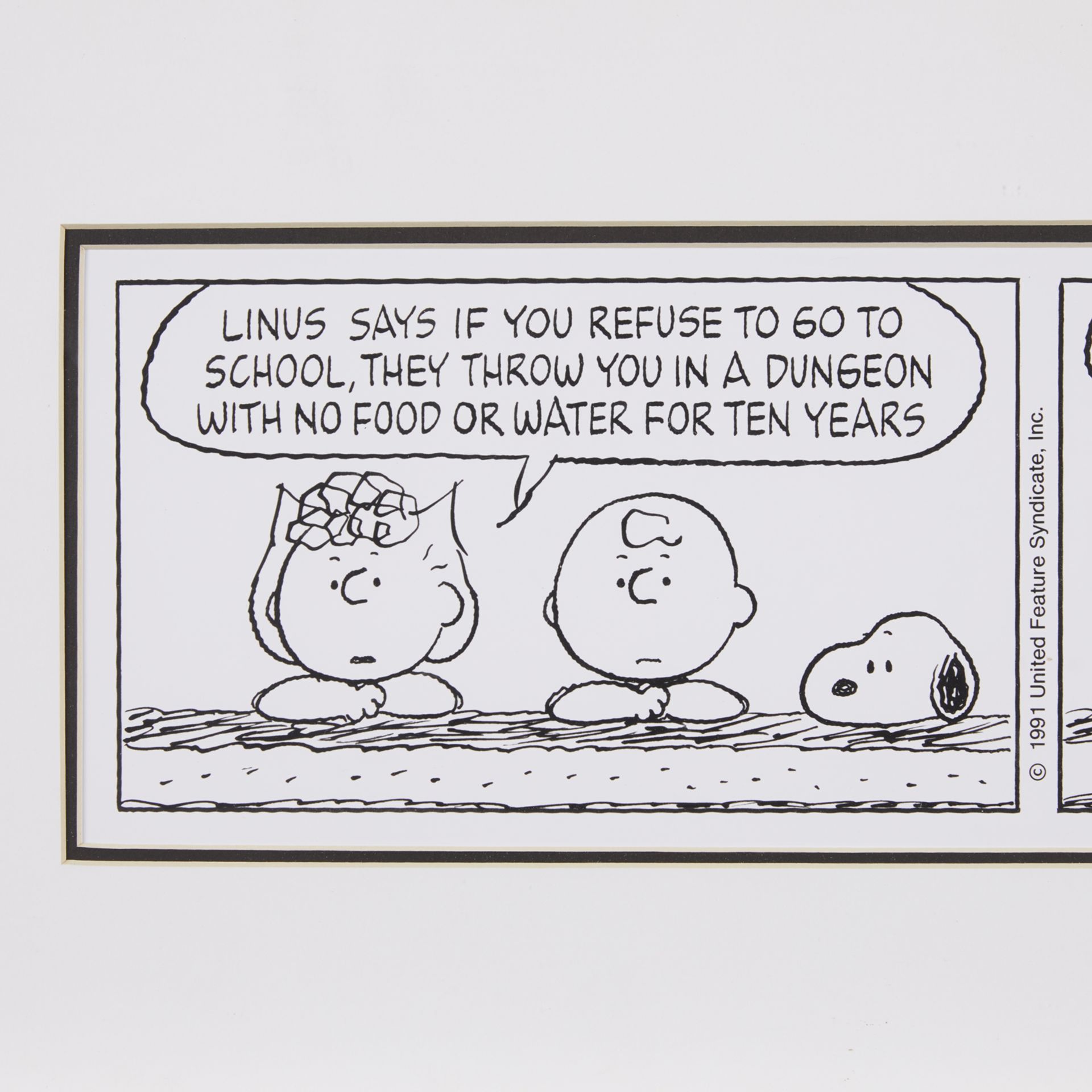 Peanuts Comic Strip Lithograph August 30, 1991 - Bild 4 aus 7