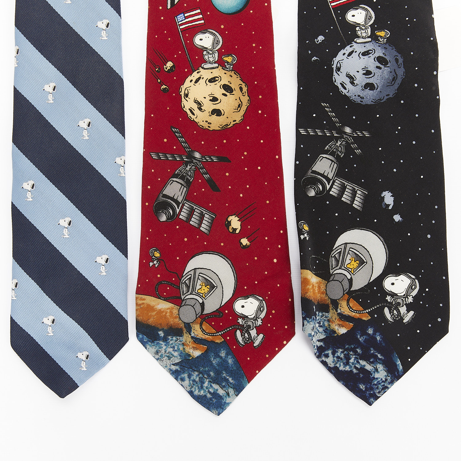 3 Ties of Snoopy - Striped & Space Themed - Image 2 of 10