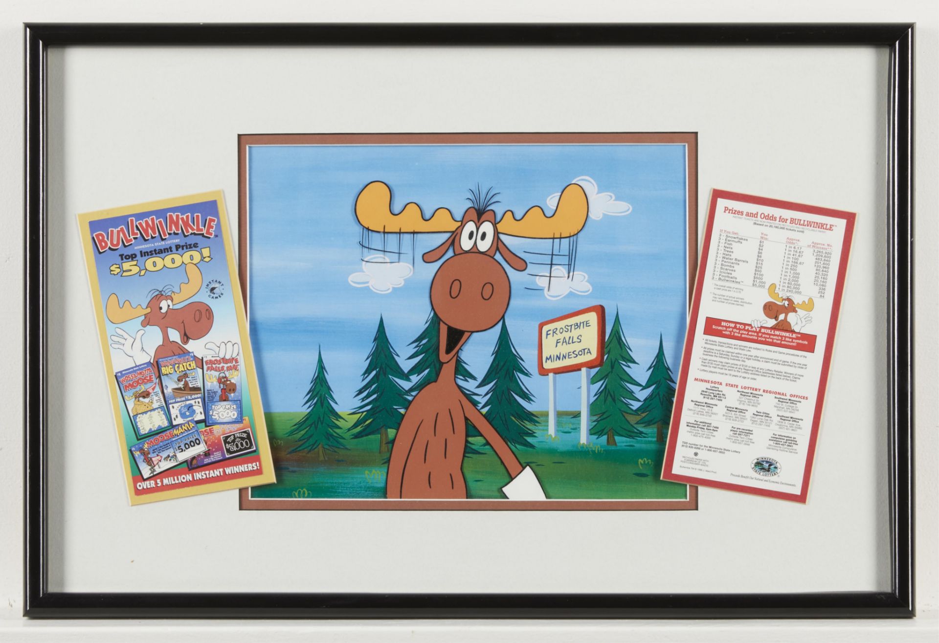 Animation Cel of Bullwinkle J. Moose of MN Lottery - Image 3 of 10