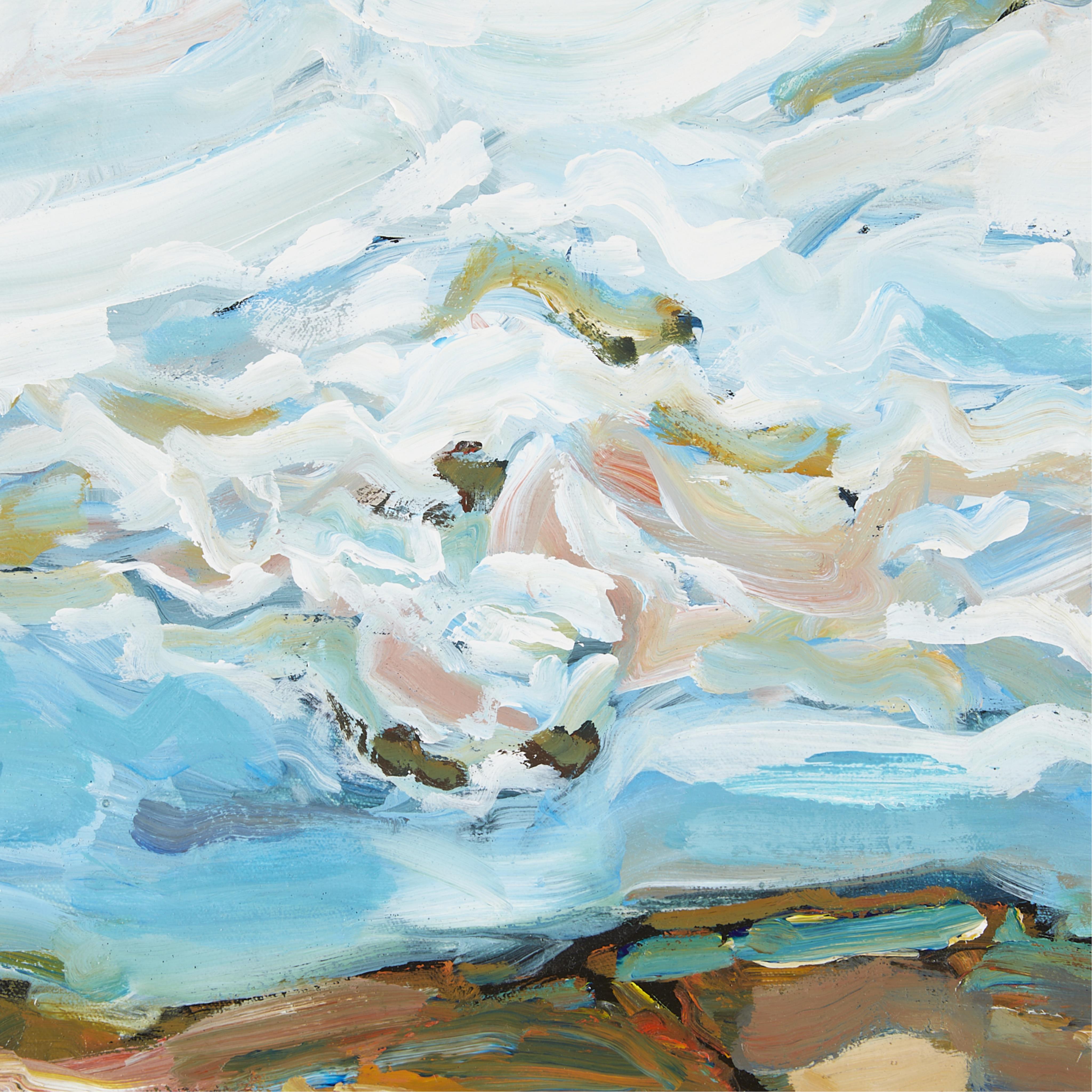 Dennis Dykema "Big Cloud Landscape" Painting 1989 - Image 4 of 8