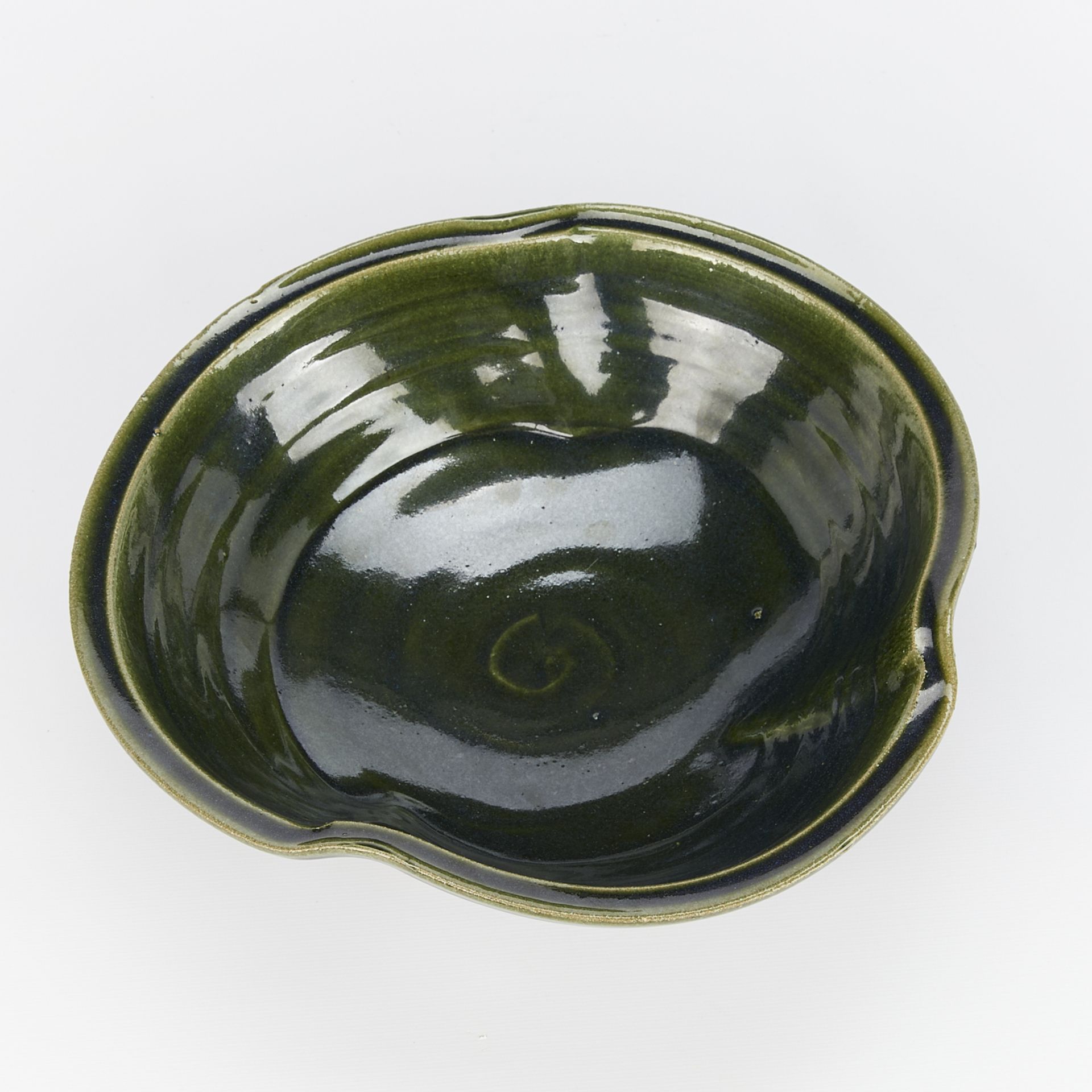 Warren Mackenzie Green Ceramic Bowl - Stamped - Bild 8 aus 11